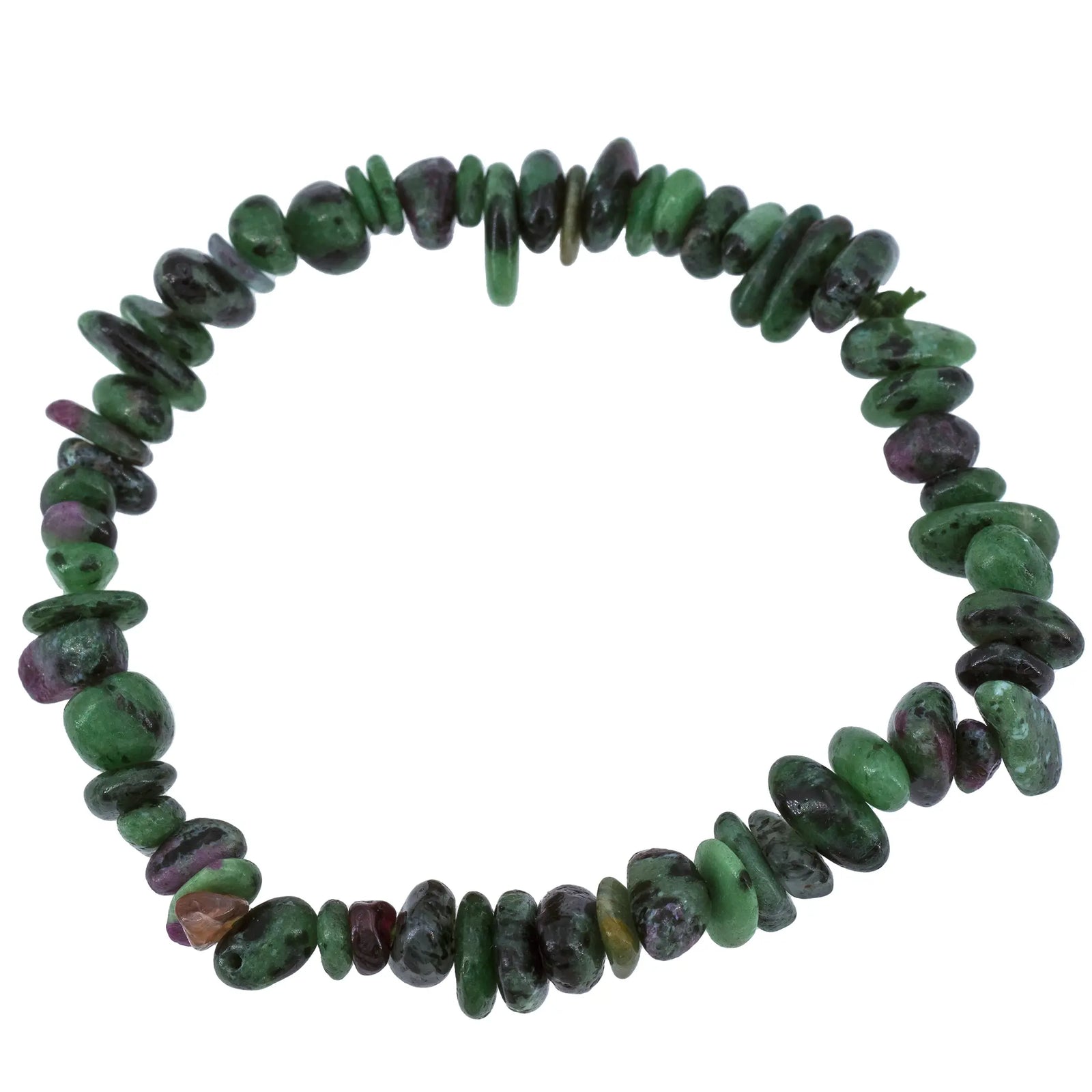 Bracelet Rubis zoïsite verte perle baroque - anyolite - bracelet-rubis-zoisite-verte-perle-baroque-anyolite-rubbra3 - CRISTAL SOURCES