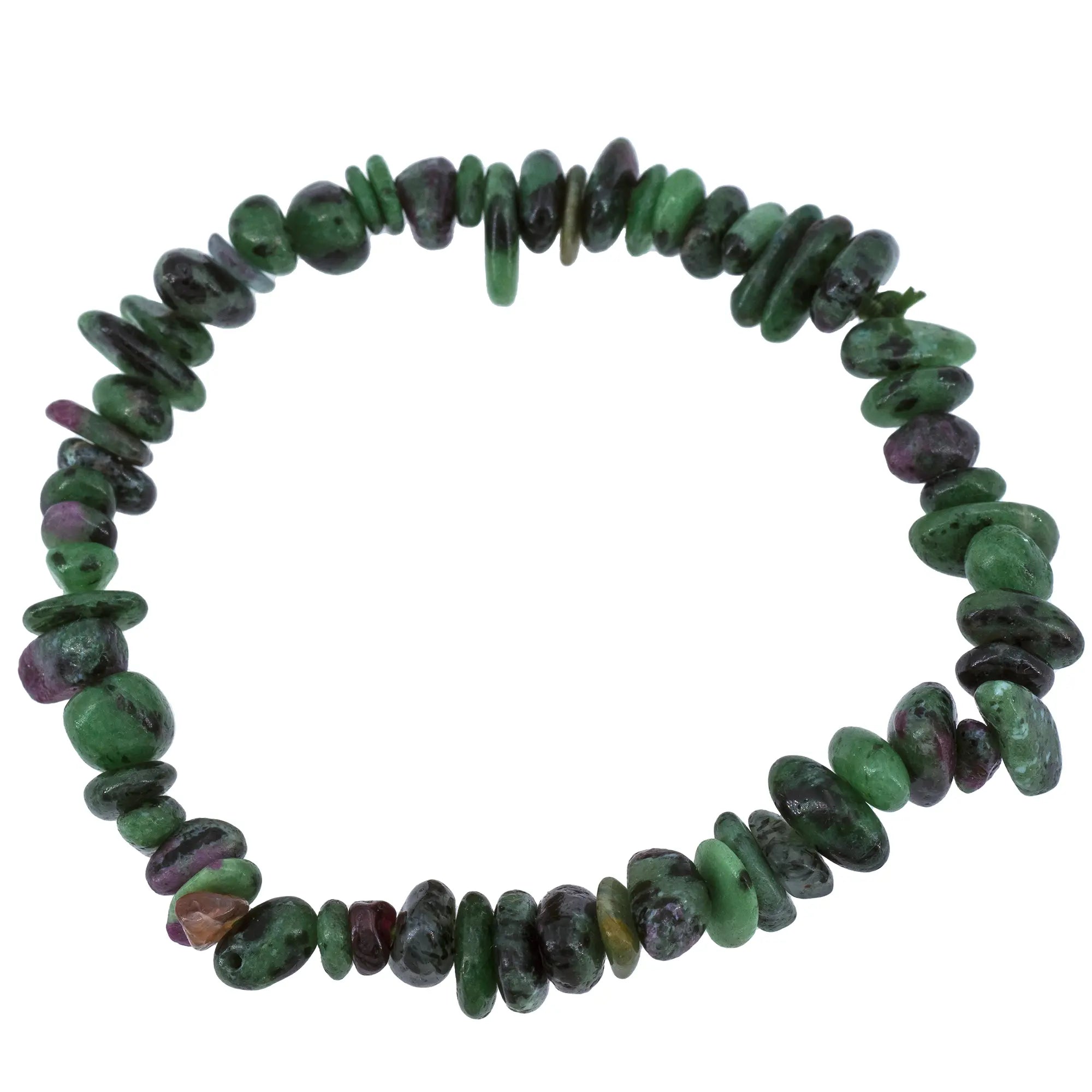 Bracelet Rubis zoïsite verte perle baroque - anyolite - bracelet-rubis-zoisite-verte-perle-baroque-anyolite-rubbra3 - CRISTAL SOURCES