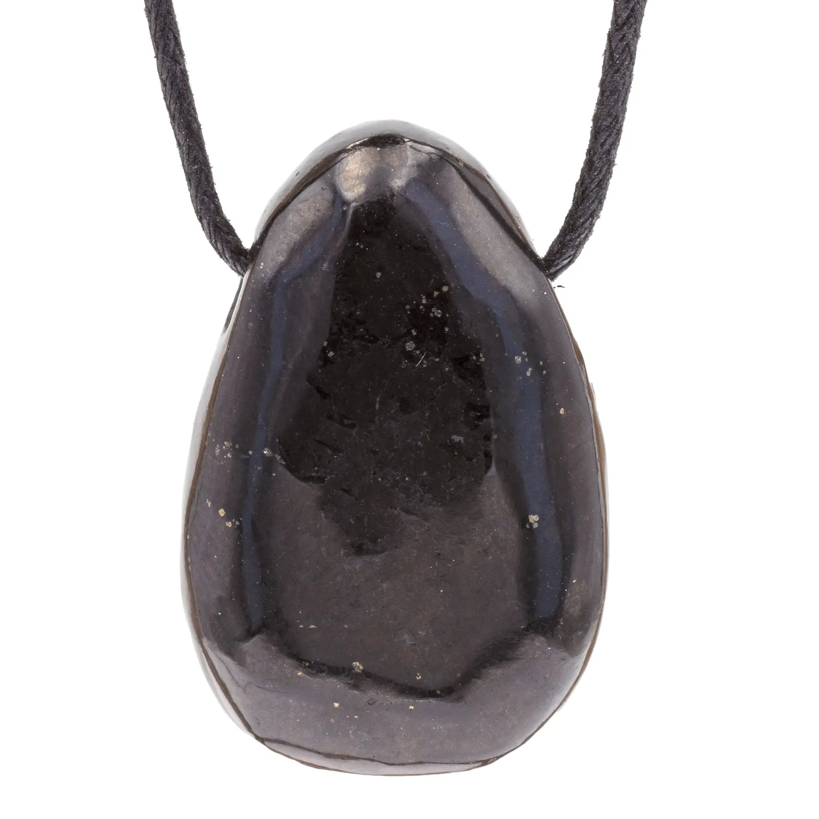Pendentif Shungite - pierre percée - pendentif-shungite-percee-schpc1 - CRISTAL SOURCES
