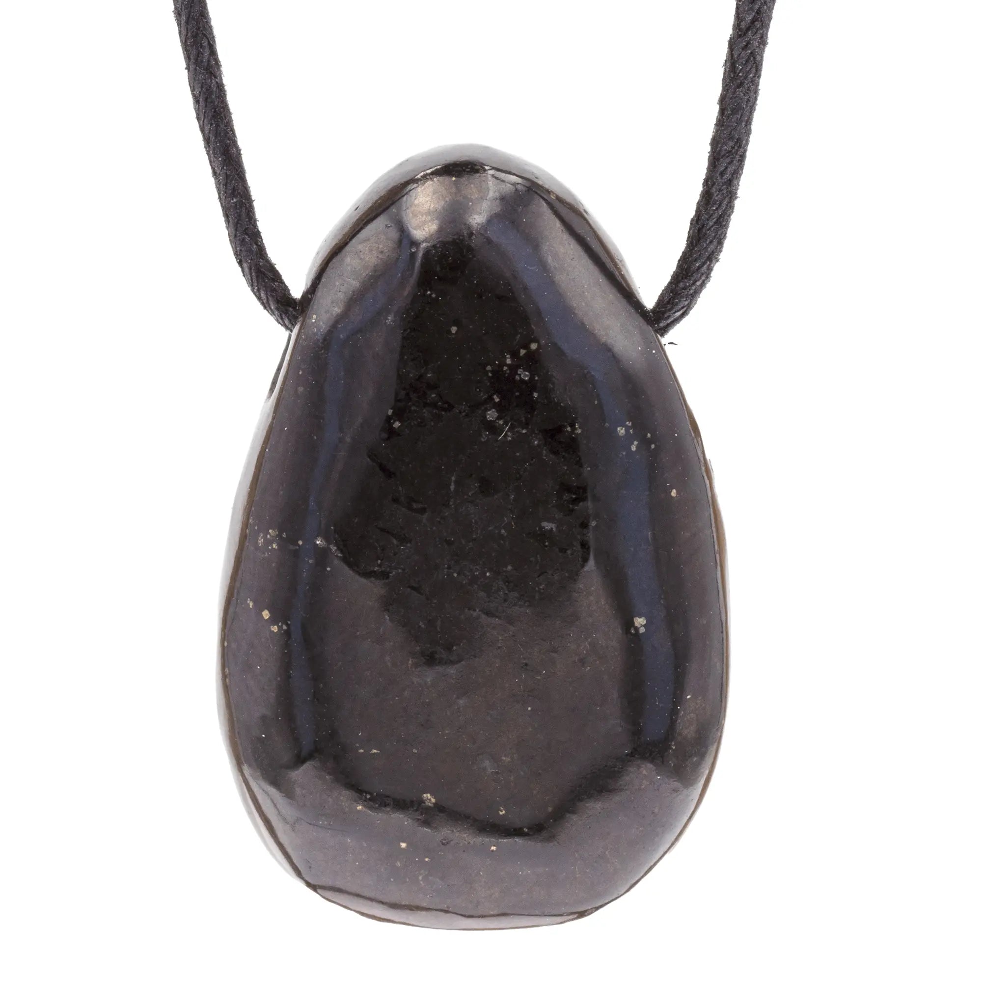 Pendentif Shungite - pierre percée - pendentif-shungite-percee-schpc1 - CRISTAL SOURCES