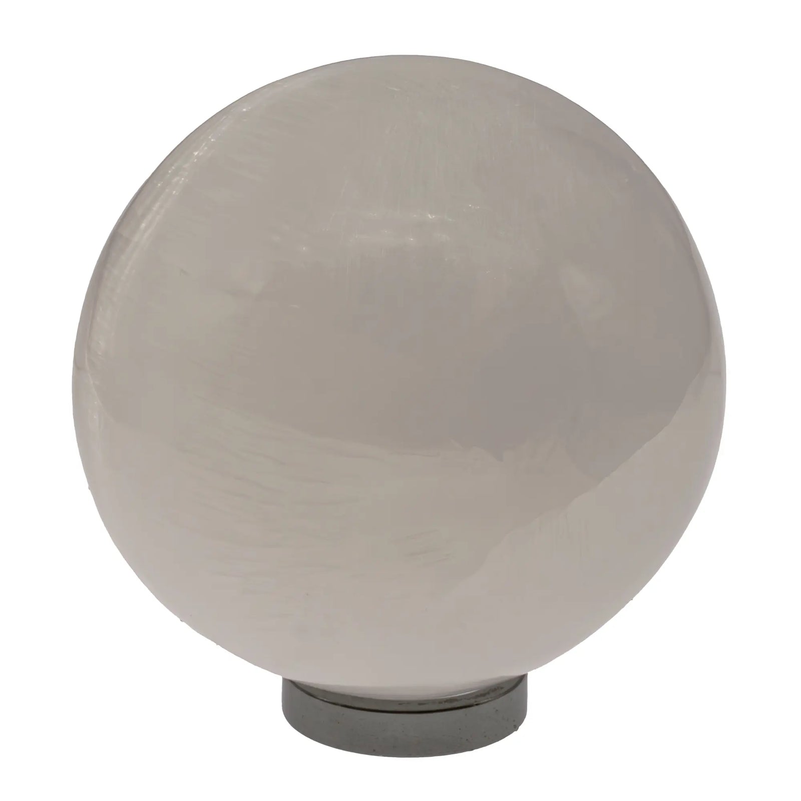 Gypse fibreux - Sélénite - sphère poli - 6 à 7 cm - Maroc - gypse-fibreux-selenite-sphere-poli-sel2 - CRISTAL SOURCES