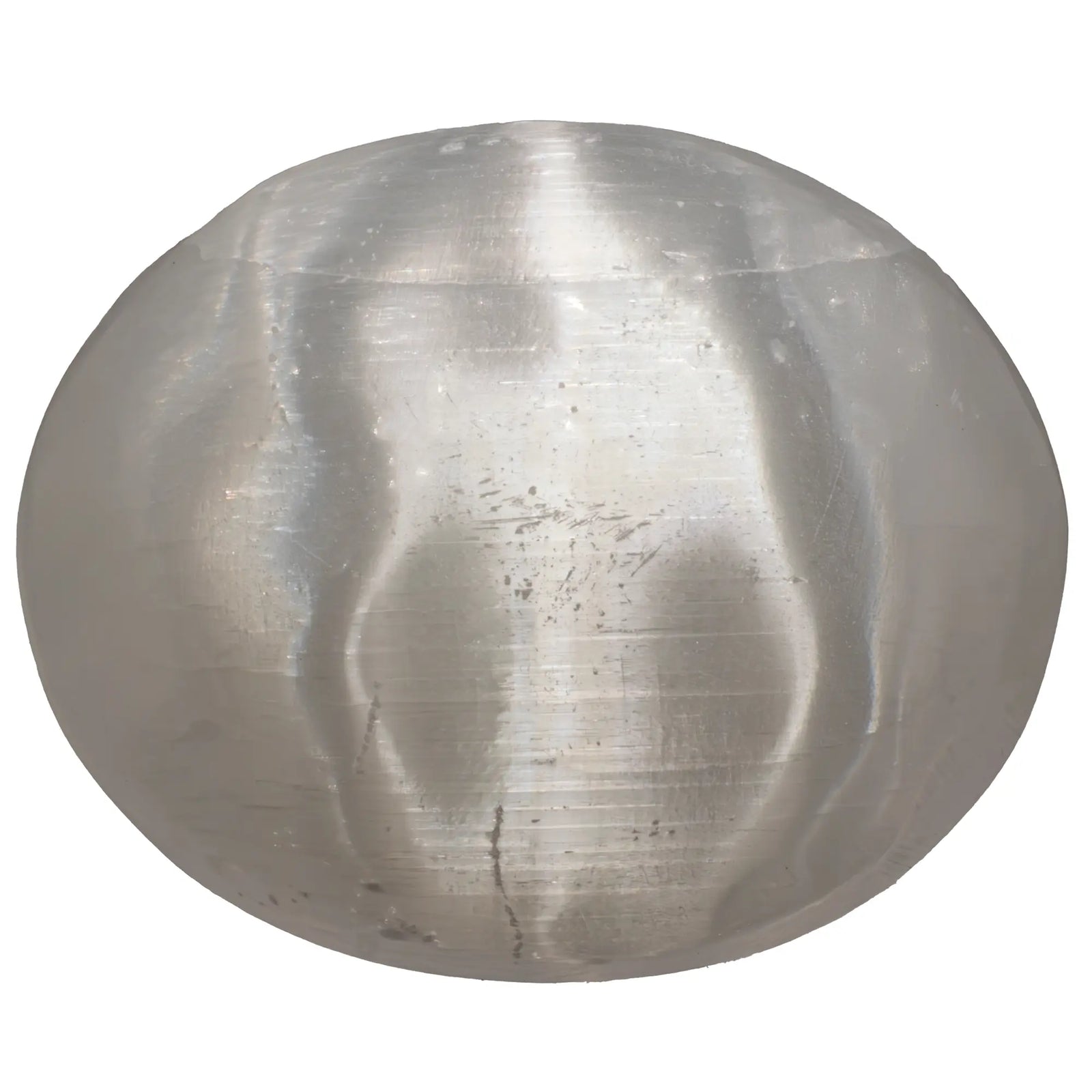 Gypse fibreux - sélénite - galet poli - gypse-fibreux-selenite-galet-poli-sel8 - CRISTAL SOURCES