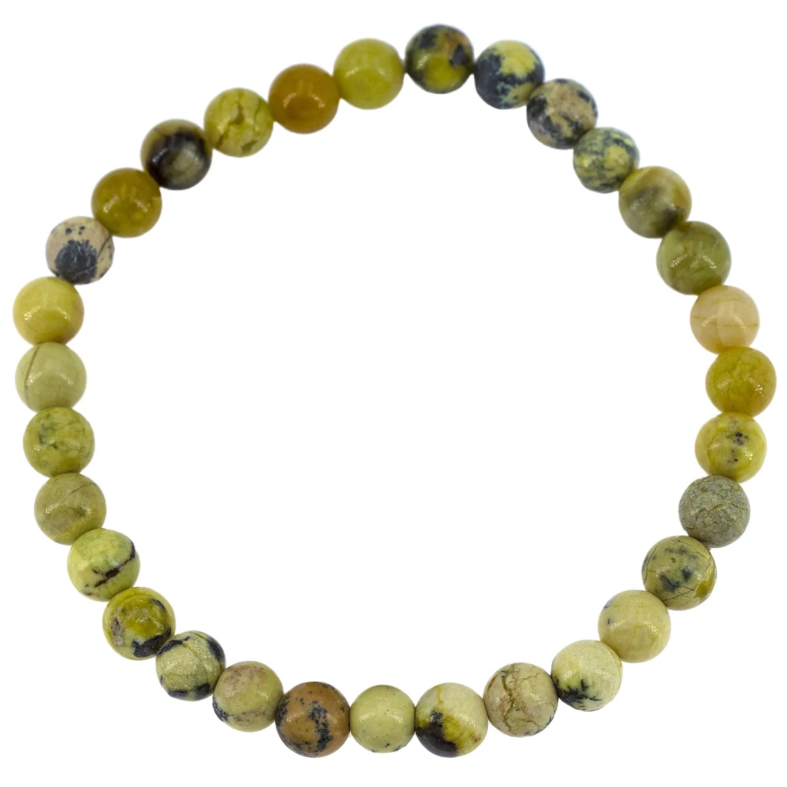 Bracelet Serpentine - Chyta - perle ronde 6mm - CRISTAL SOURCES