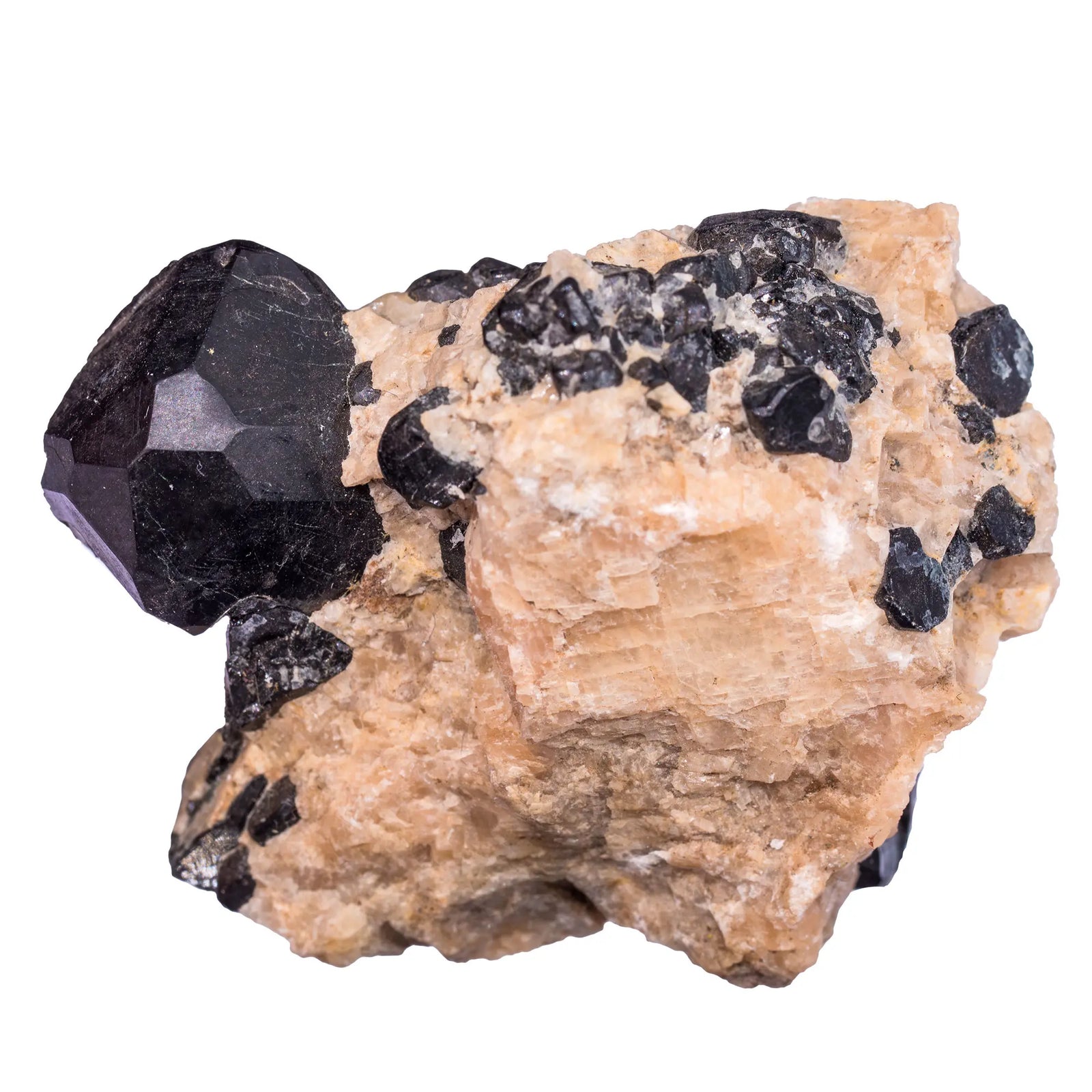 Spinelle noir - cristal brut - Russie - collection - spinelle-noir-pleonaste-brut-sur-gangue-spi12 - CRISTAL SOURCES