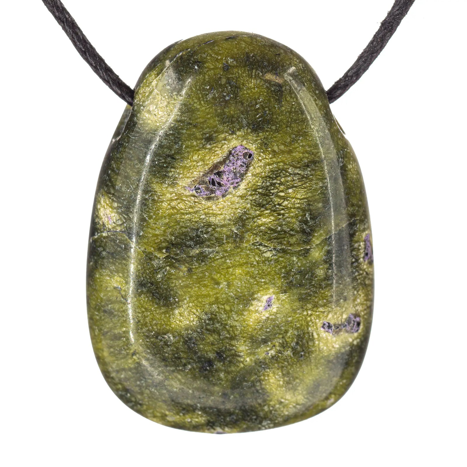Pendentif Stichtite - Serpentine - pierre percée - pendentif-stichtite-serpentine-percee-stcpc0 - CRISTAL SOURCES