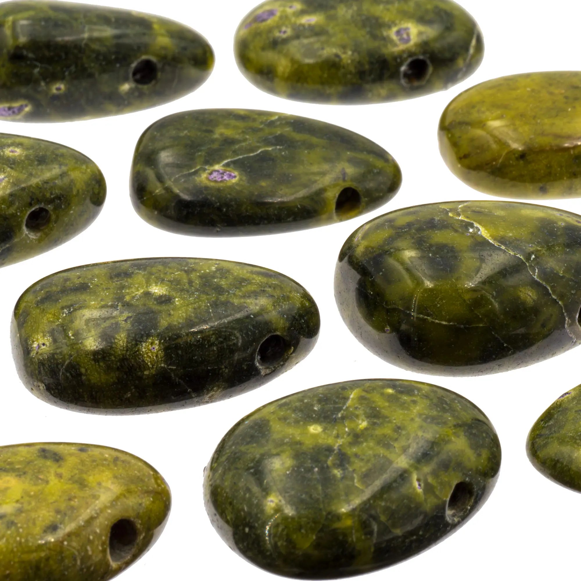 Pendentif Stichtite - Serpentine - pierre percée - CRISTAL SOURCES