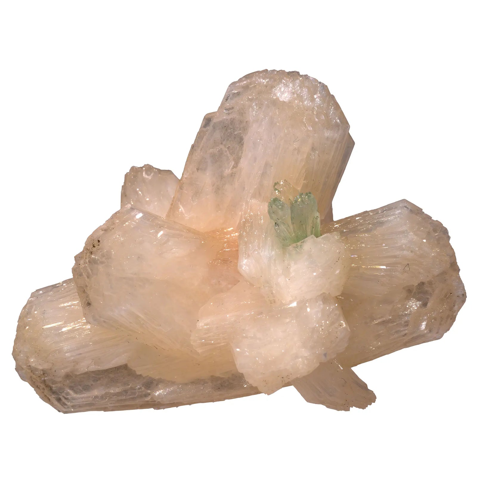 Stilbite - apophyllite verte - heulandite - cristal - Lasur Station - stilbite-apophyllite-verte-heulandite-lasur-station-inde-skustl11 - CRISTAL SOURCES