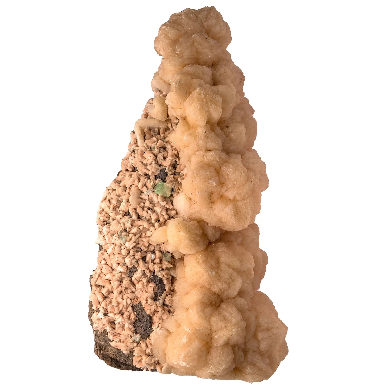 Stilbite - apophyllite verte - heulandite - Jalgaon - 4.48kg - stilbite-cristaux-bruts-sur-apophyllite-verte-et-heulandite-collection - CRISTAL SOURCES