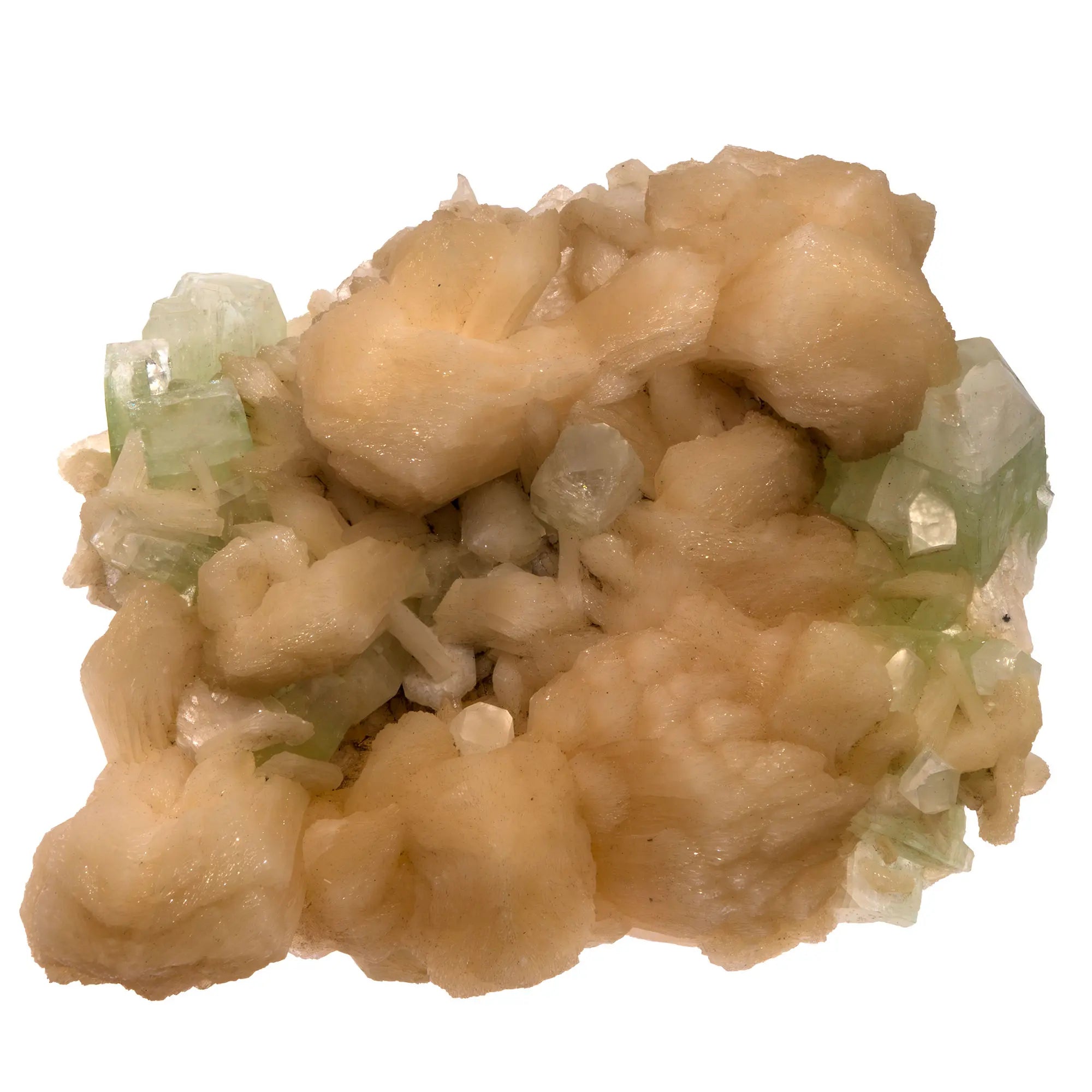 Stilbite - apophyllite verte - Jalgaon - 1,30kg - stilbite-pierre-brute-apophyllite-verte-jalgaon-stl7 - CRISTAL SOURCES