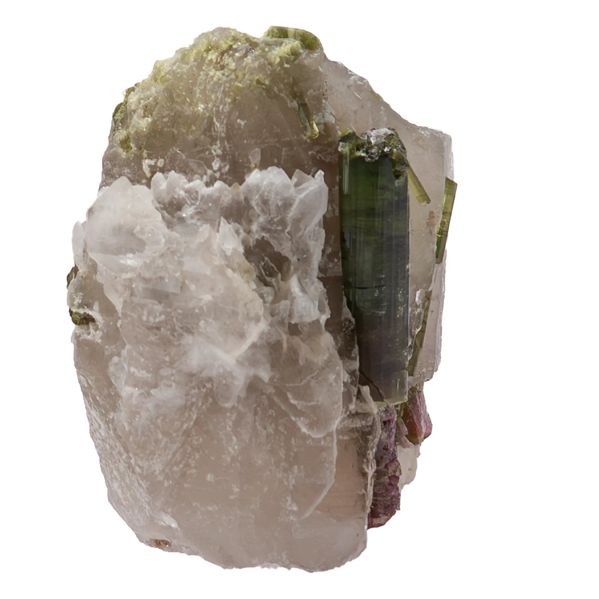 Cristal Tourmaline melon d'eau sur quartz - Coronel Murta