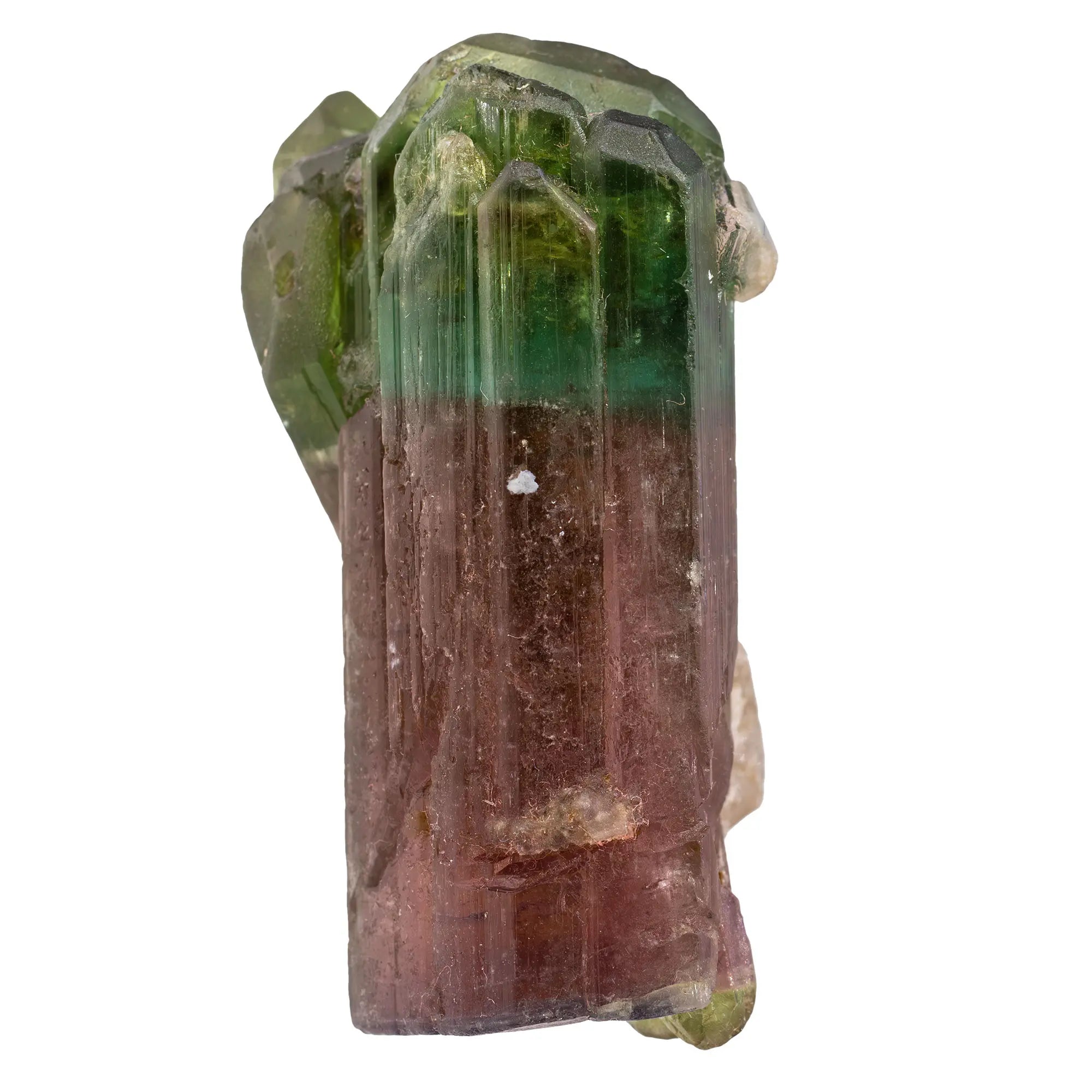 Tourmaline multicolore - verte, rose, bleue & jaune ! - blue cap - CRISTAL SOURCES