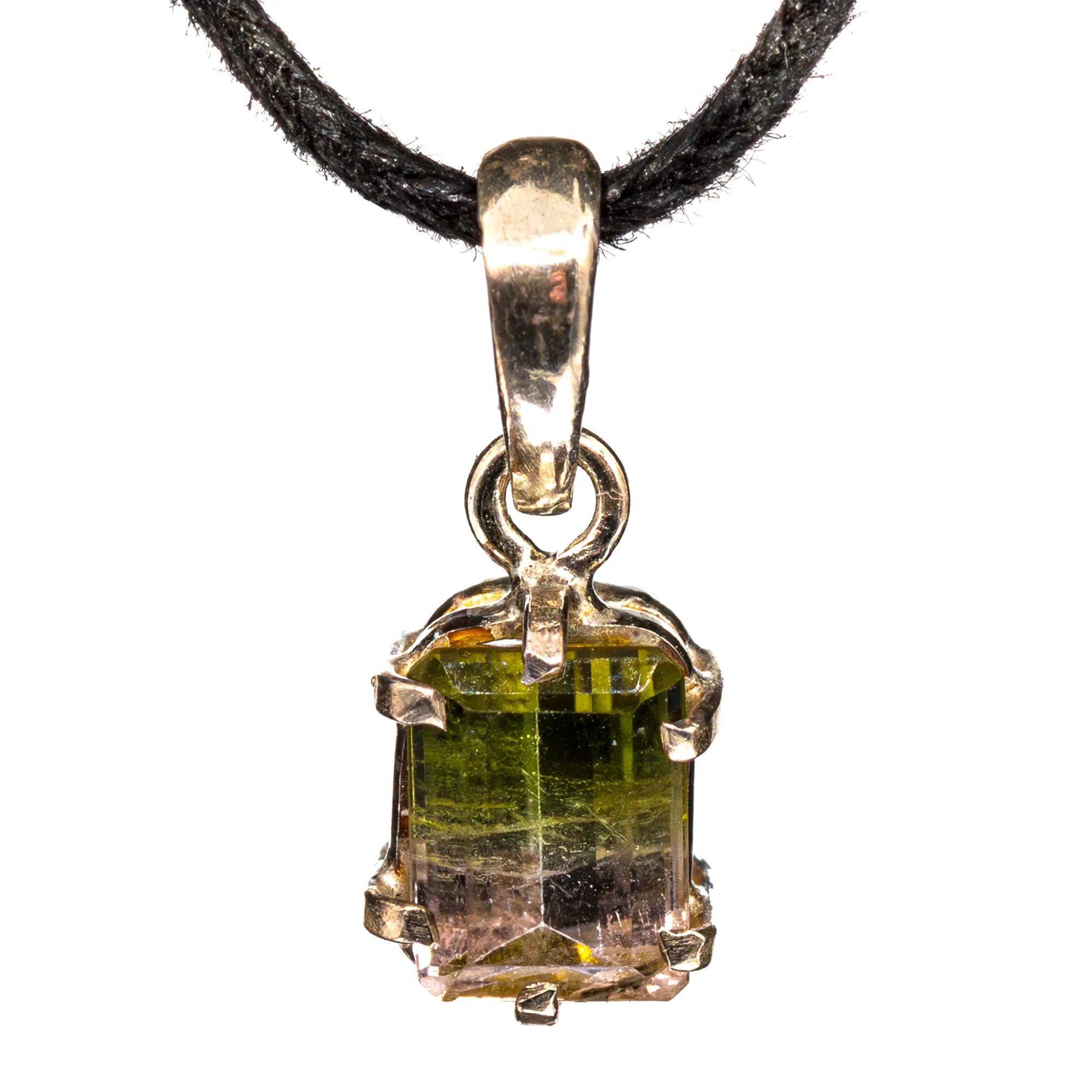 Pendentif Tourmaline Melon Eau argent - pierre facettée - pendentif-argent-tourmaline-melon-eau-gemme-bresil-tmepd3 - CRISTAL SOURCES