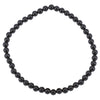 Bracelet Tourmaline noire perle ronde 4 mm - CRISTAL SOURCES