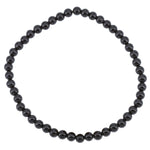 Bracelet Tourmaline noire perle ronde 4 mm - CRISTAL SOURCES