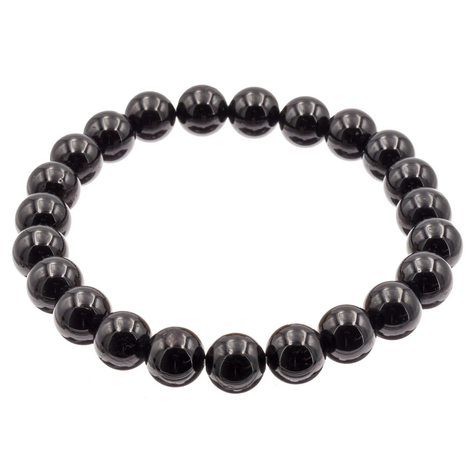 Bracelet Tourmaline noire perle ronde 8 mm - CRISTAL SOURCES