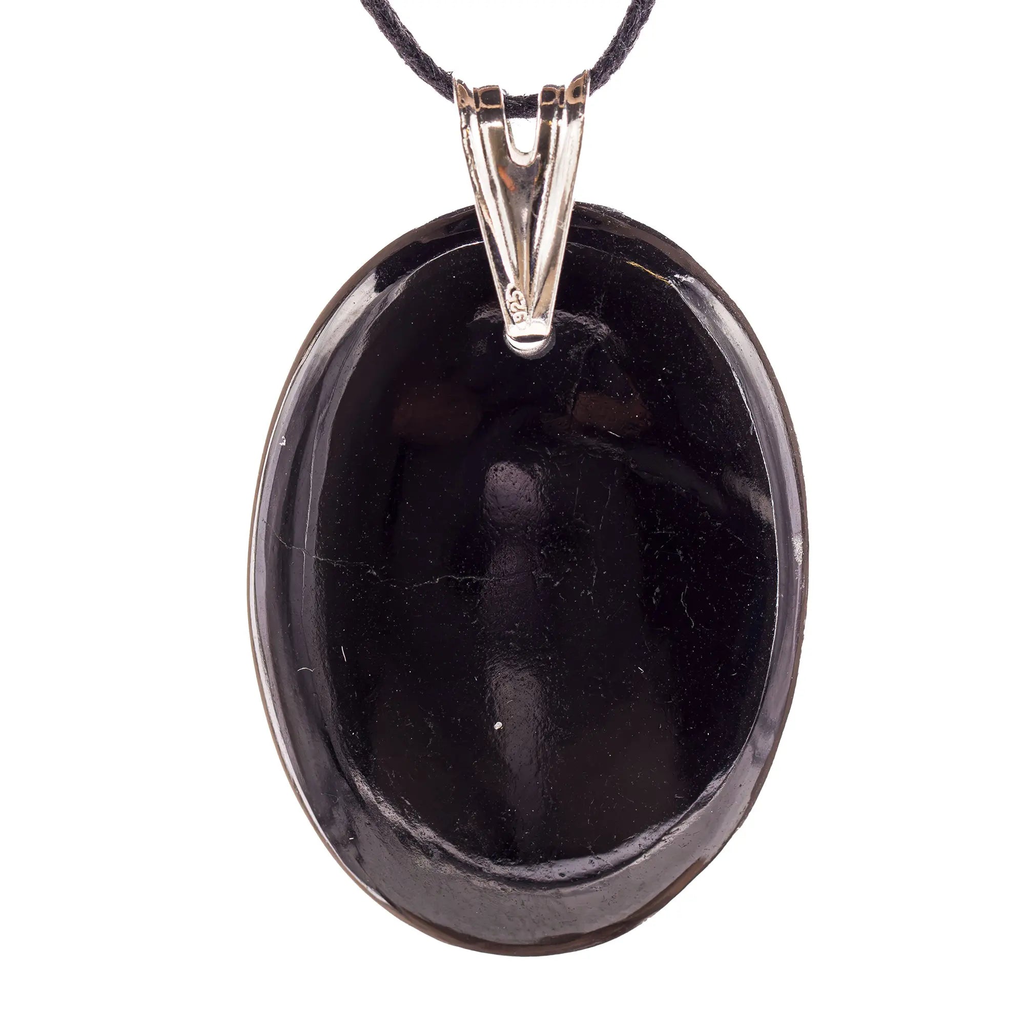 Pendentif Tourmaline noire argent - pendentif-argent-tourmaline-noire-brute-inde-tnpd3 - CRISTAL SOURCES