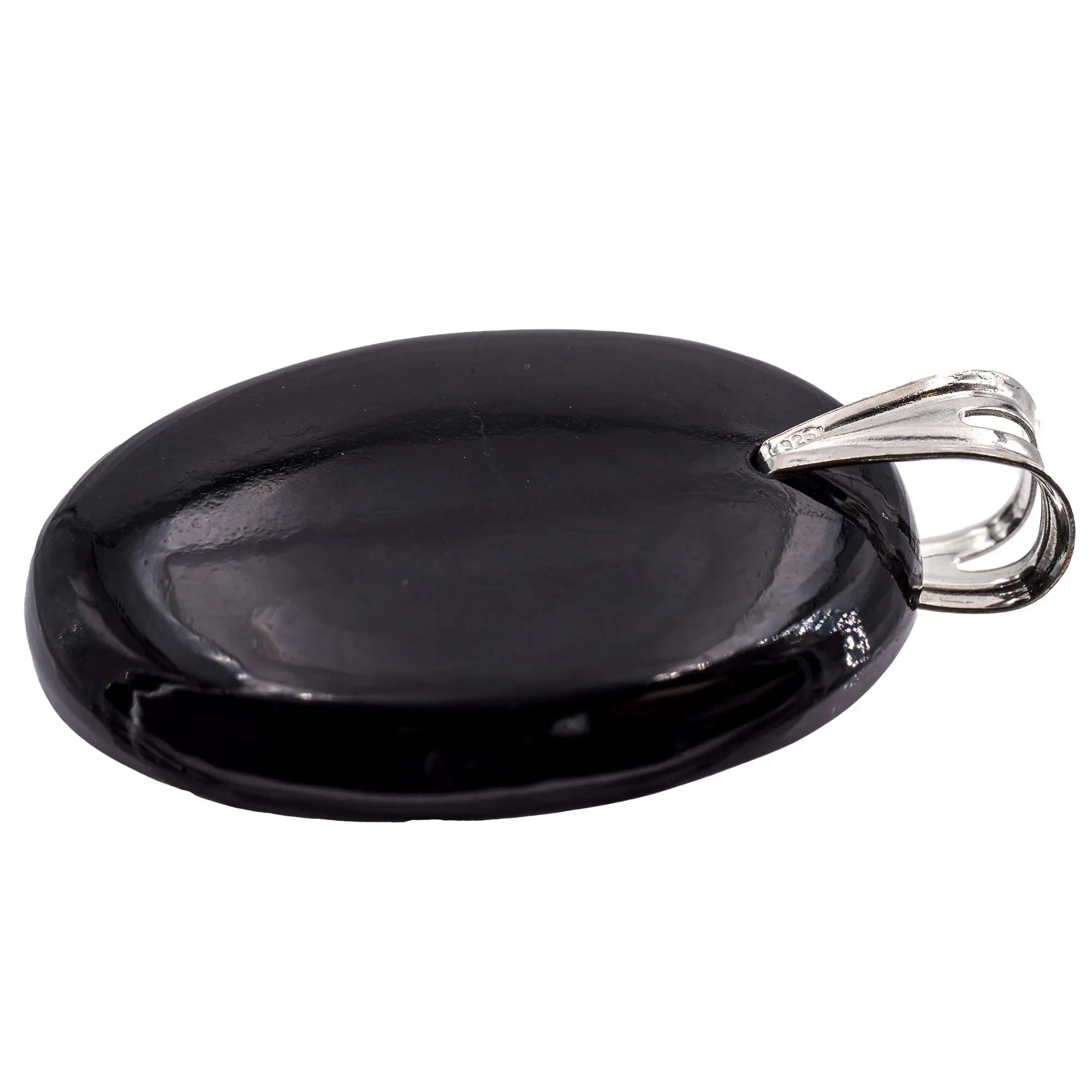 Pendentif Tourmaline noire argent - pendentif-argent-tourmaline-noire-brute-inde-tnpd3 - CRISTAL SOURCES