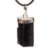Pendentif Tourmaline noire brute sur argent - pendentif-argent-tourmaline-noire-brute-bresil-tnpd8 - CRISTAL SOURCES