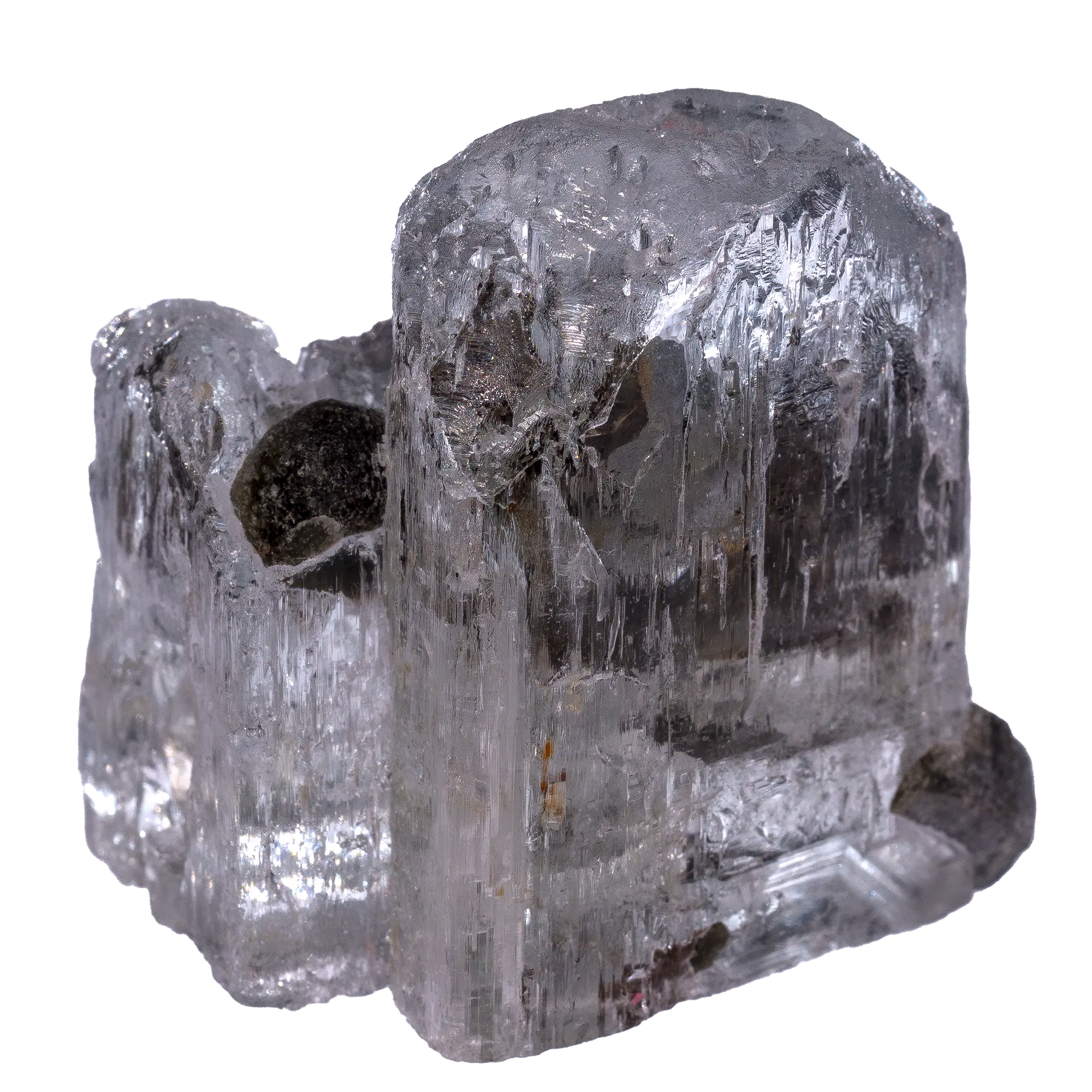 Topaze cristaux bruts avec Apatite verte - collection - CRISTAL SOURCES