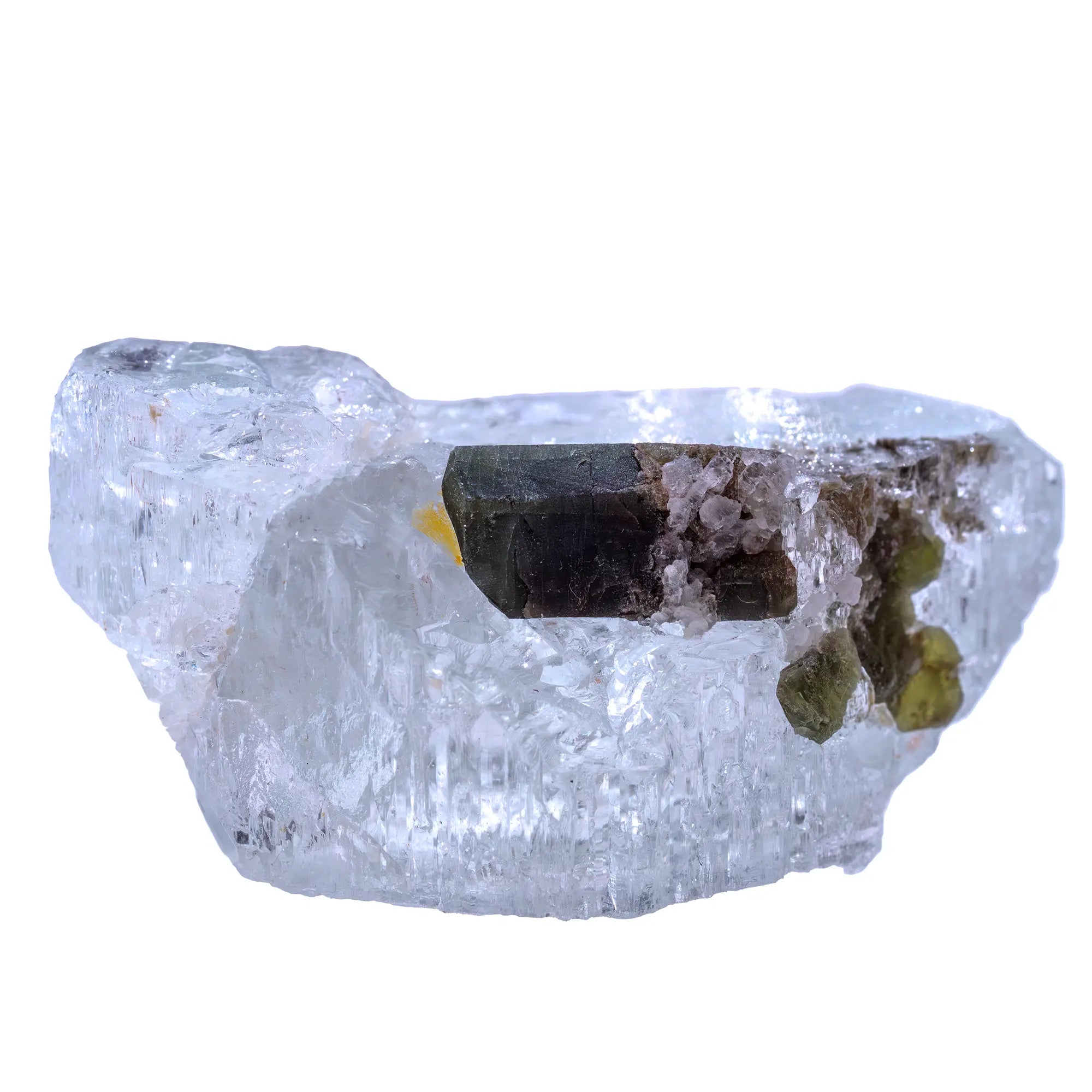 Topaze incolore brute avec apatite - Brésil - topaze-incolore-apatite-bresil-tpz3 - CRISTAL SOURCES