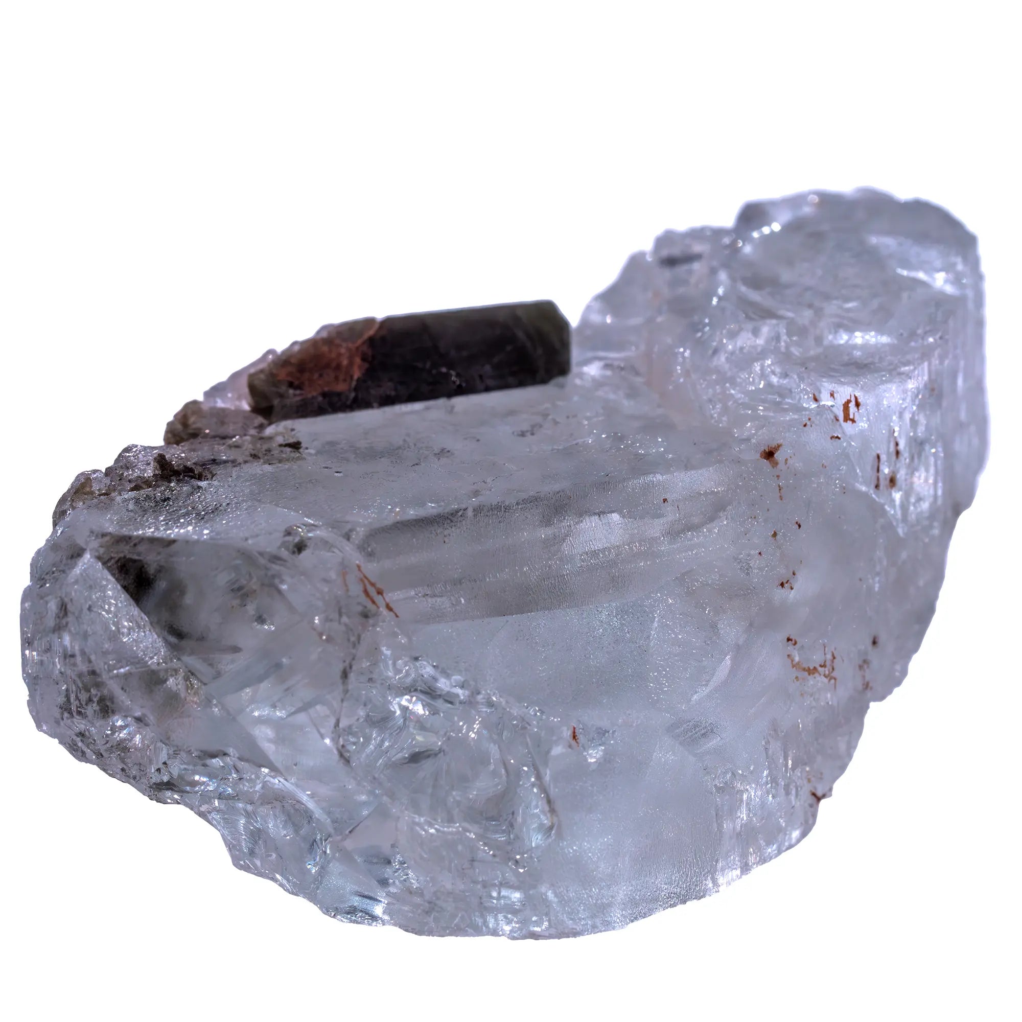Topaze incolore brute avec apatite - Brésil - topaze-incolore-apatite-bresil-tpz3 - CRISTAL SOURCES