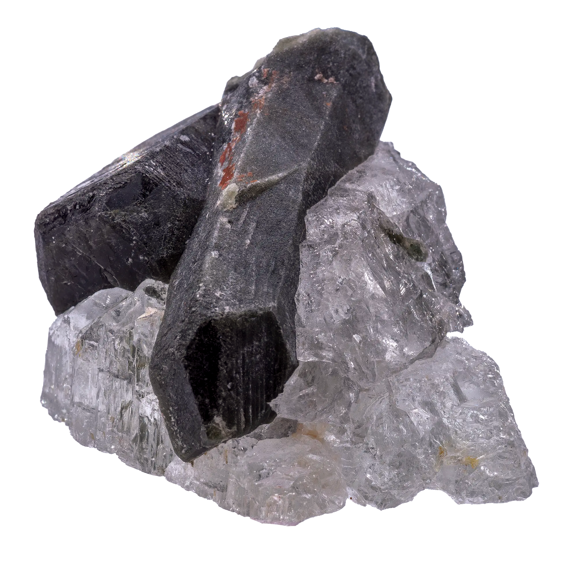 Pierre brute Topaze avec Apatite verte - 133gr - CRISTAL SOURCES