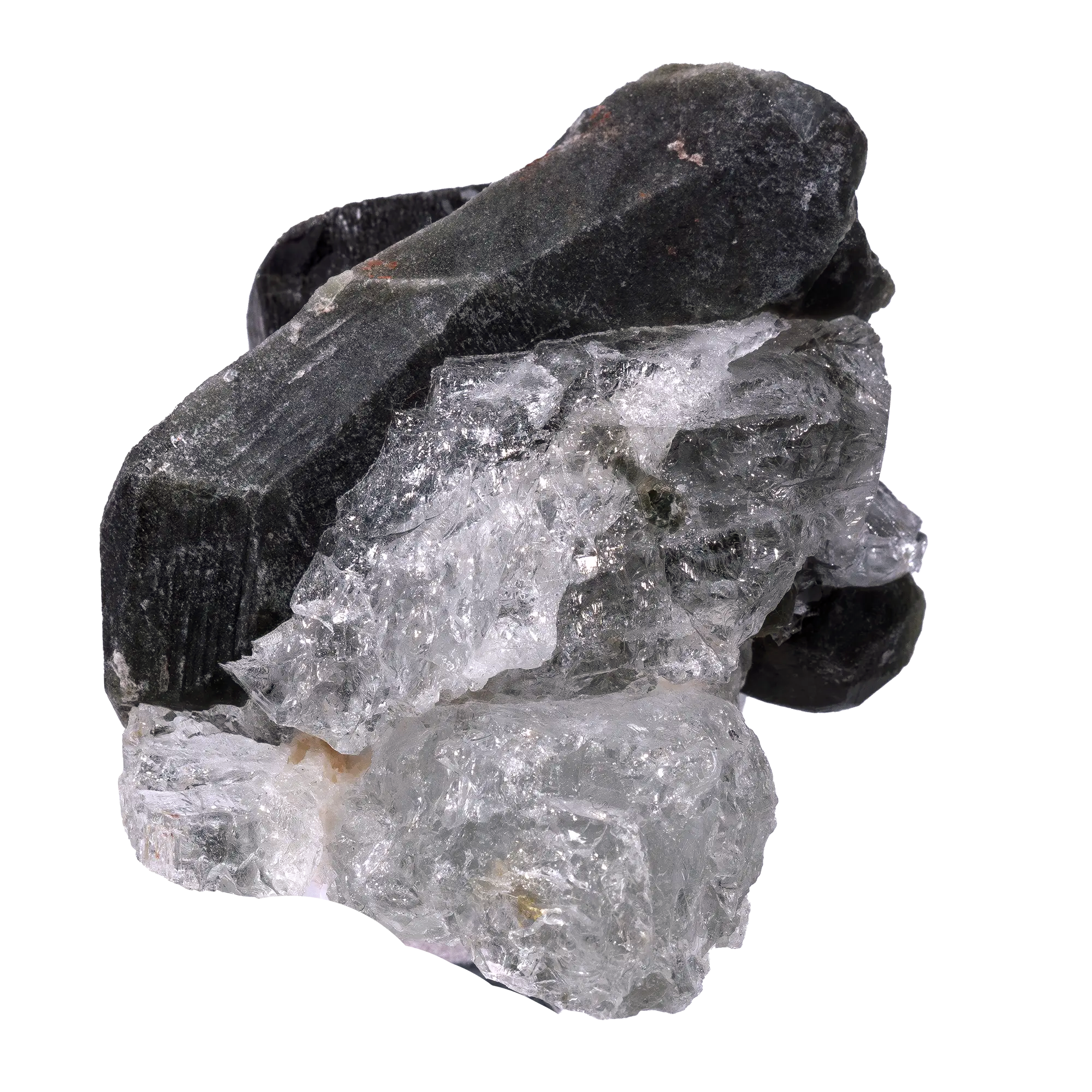 Pierre brute Topaze avec Apatite verte - 133gr
