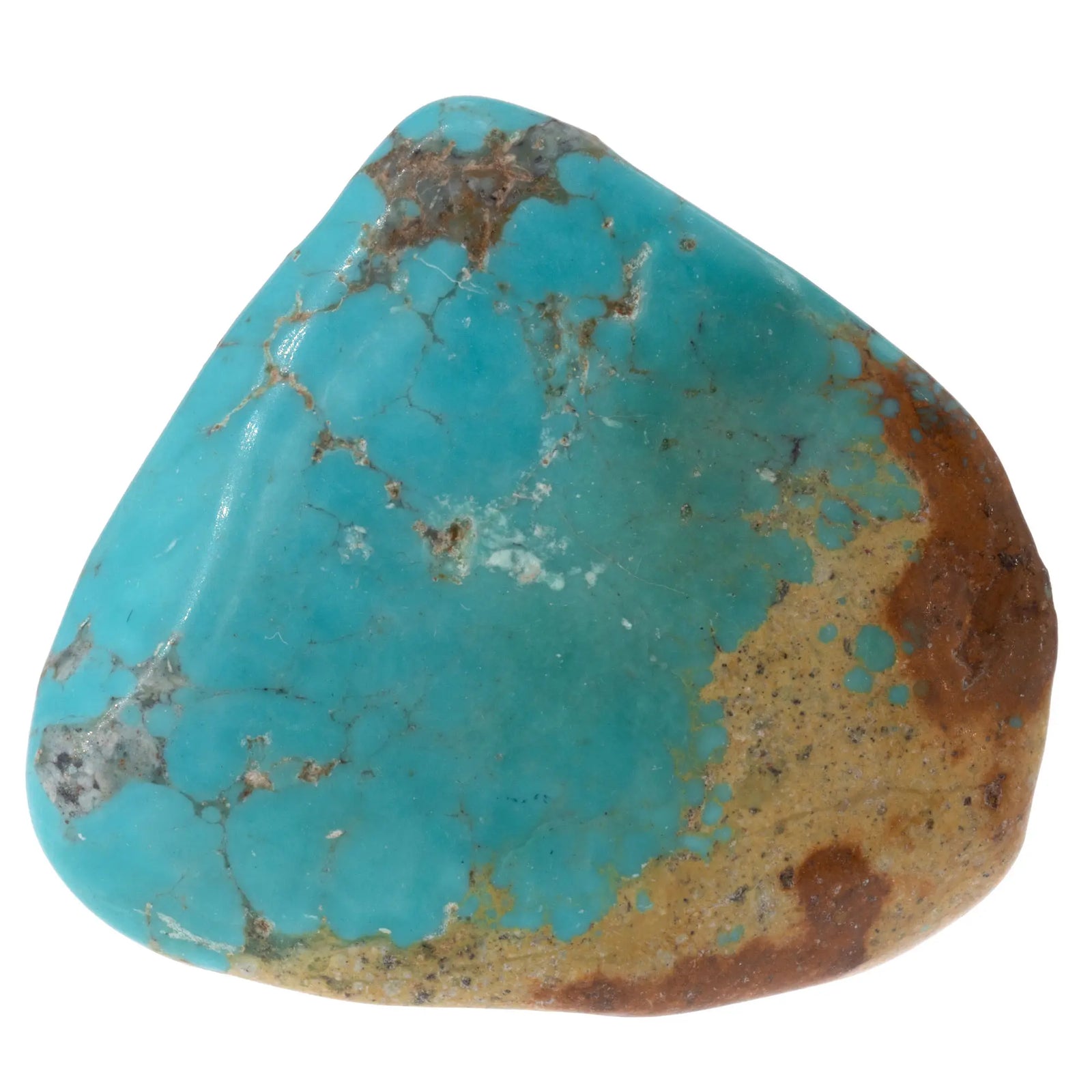 Turquoise pierre polie - Mexique - 3 à 4 cm - turquoise-polie-stabilisee-mexique-tq11 - CRISTAL SOURCES
