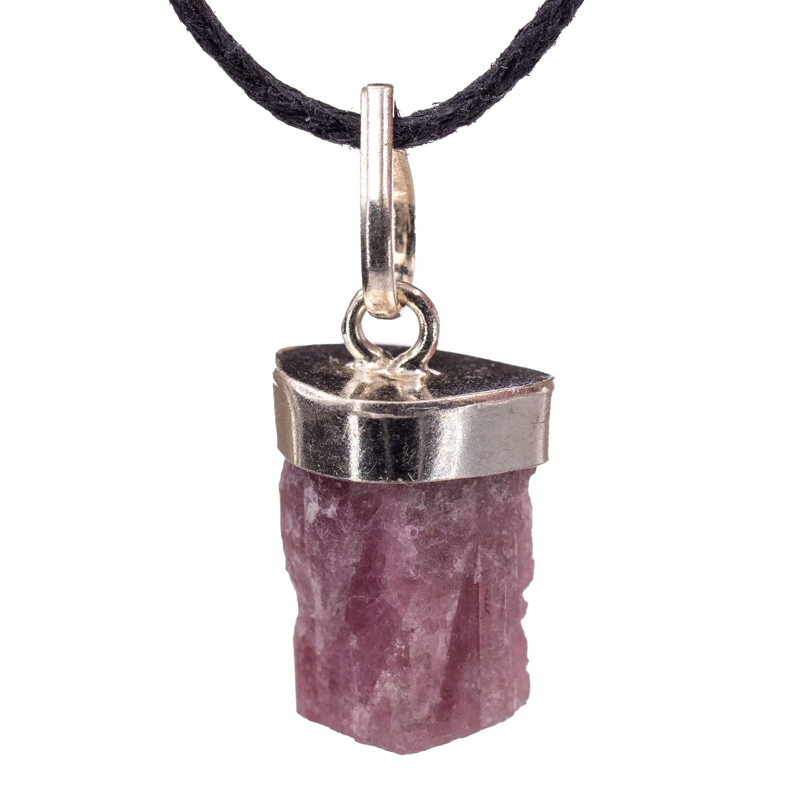 Pendentif Tourmaline rose argent - cristal - pendentif-argent-tourmaline-rose-brute-bresil-trpd7 - CRISTAL SOURCES