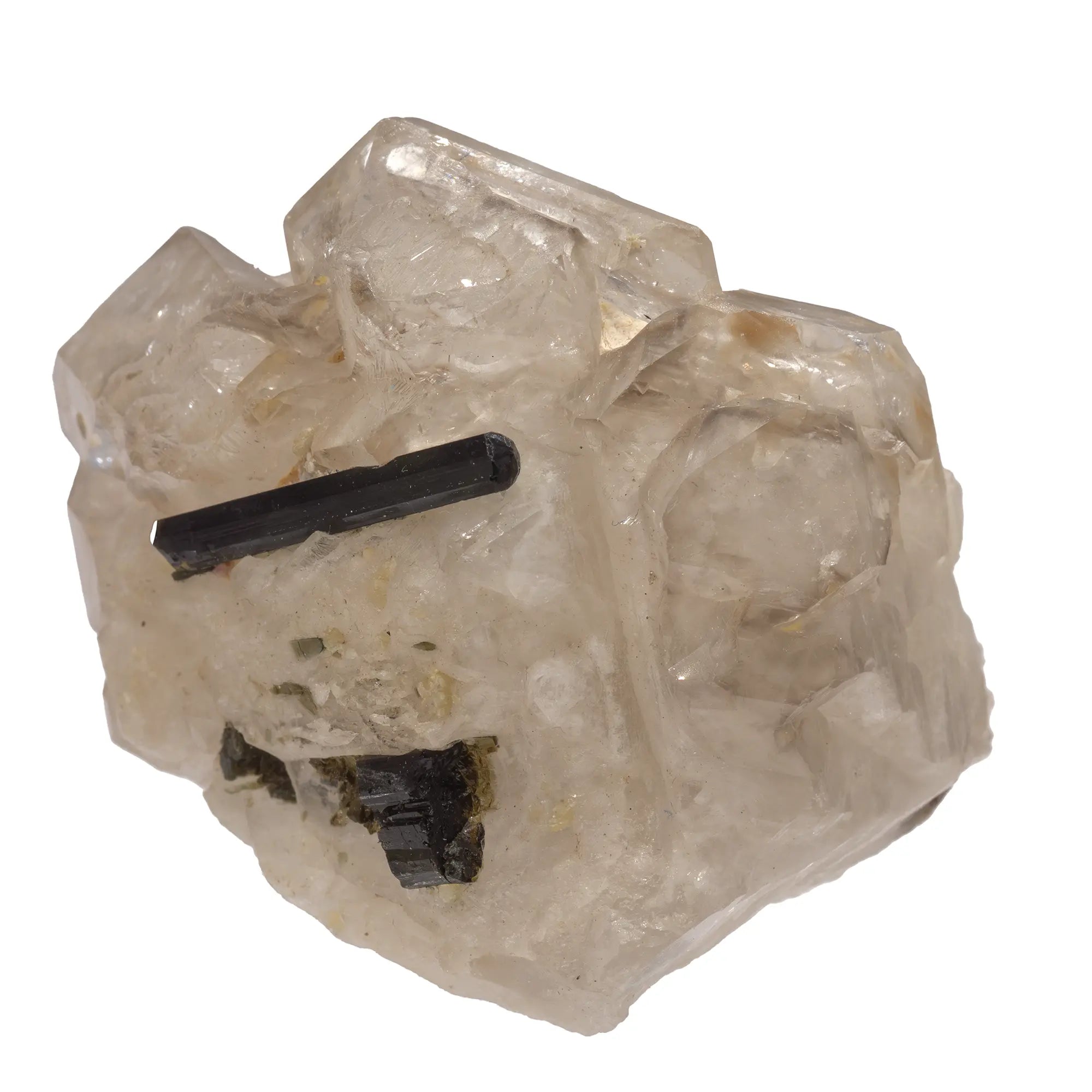 Cristaux Tourmaline verte sur quartz jacare - Brésil - CRISTAL SOURCES
