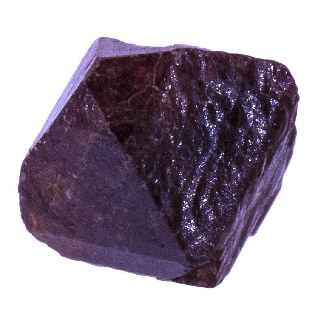 Pierre zircon brut, rouge orange