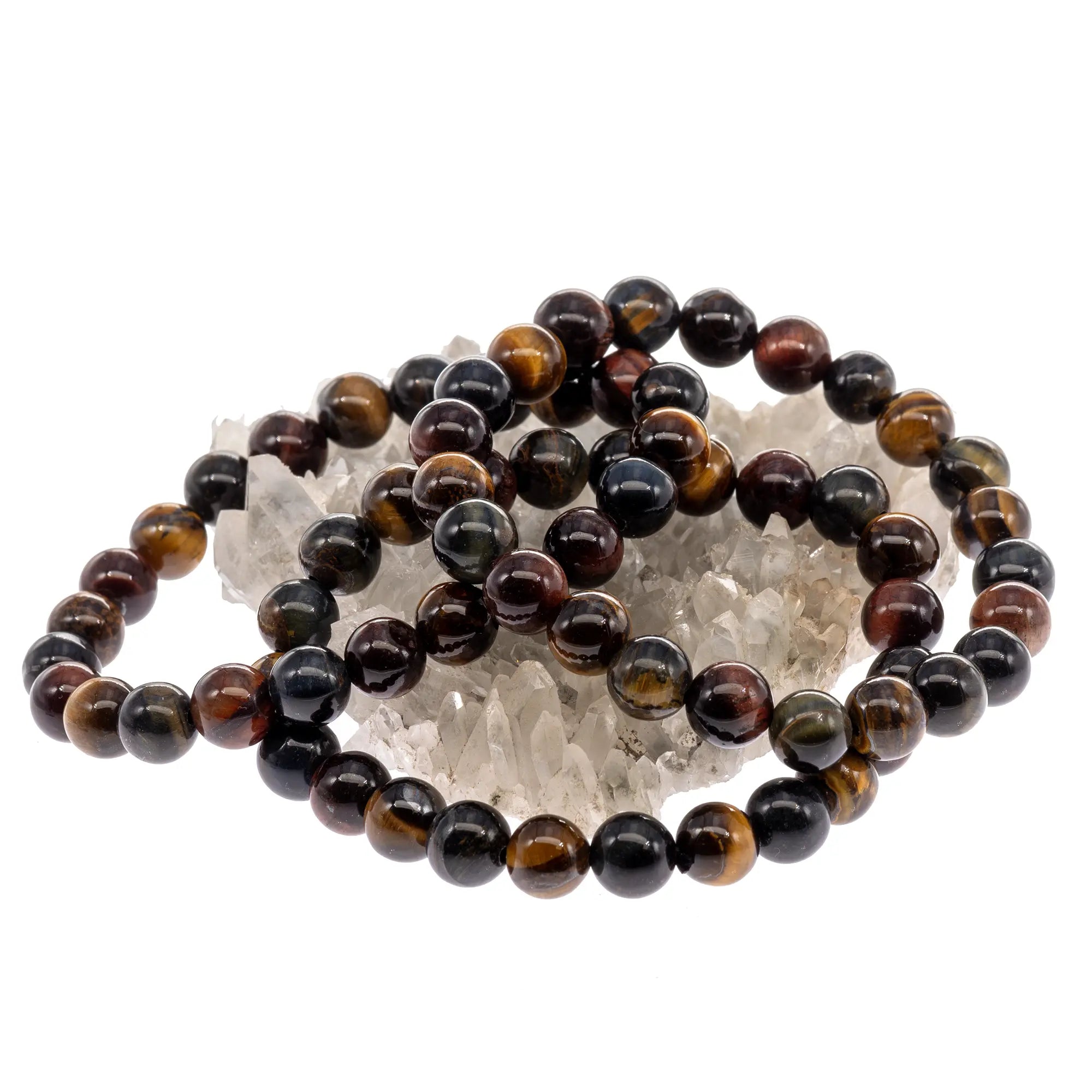 Bracelet "3 Oeils" perle ronde 8mm