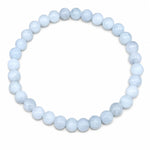Bracelet Aigue marine naturelle perle ronde 6mm du Brésil