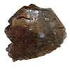 Gwindel fumé du Mont-Blanc – Découverte Talèfre 2023, cristal de quartz fumé alpin présentant une cristallisation gwindel naturelle avec teinte brun fumé intense, vue de face sur fond blanc.