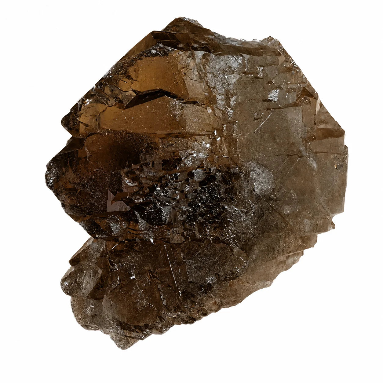 Cristal Gwindel fumé du Mont-Blanc – Talèfre 2023, quartz fumé naturel de collection présentant une terminaison bien développée et une structure gwindel typique des Alpes françaises.