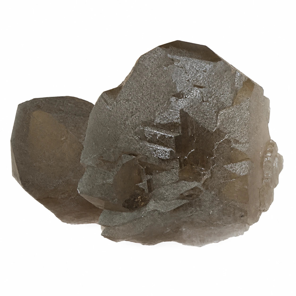 Quartz fumé gwindel de Talèfre, massif du Mont Blanc en France, cristal naturel de collection présentant une croissance gwindel torsadée et des terminaisons parfaitement cristallisées.