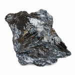 Pierre de collection en astrophyllite de Russie, cristaux métalliques brun doré sur gangue de feldspath et quartz