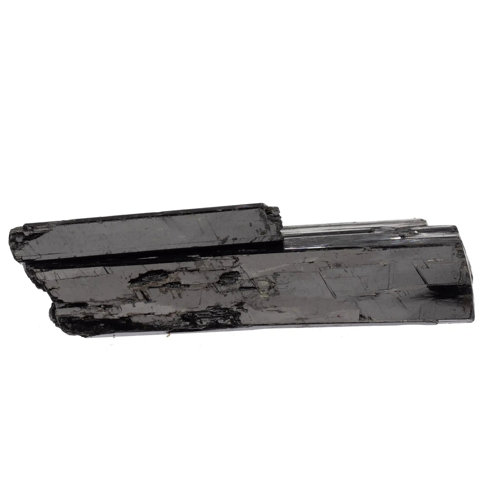 Aegirine cristal brut Mont Malosa Malawi vue principale noir reflets 3-4cm