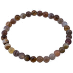 Bracelet Agate perle ronde 6mm  - CRISTAL SOURCES