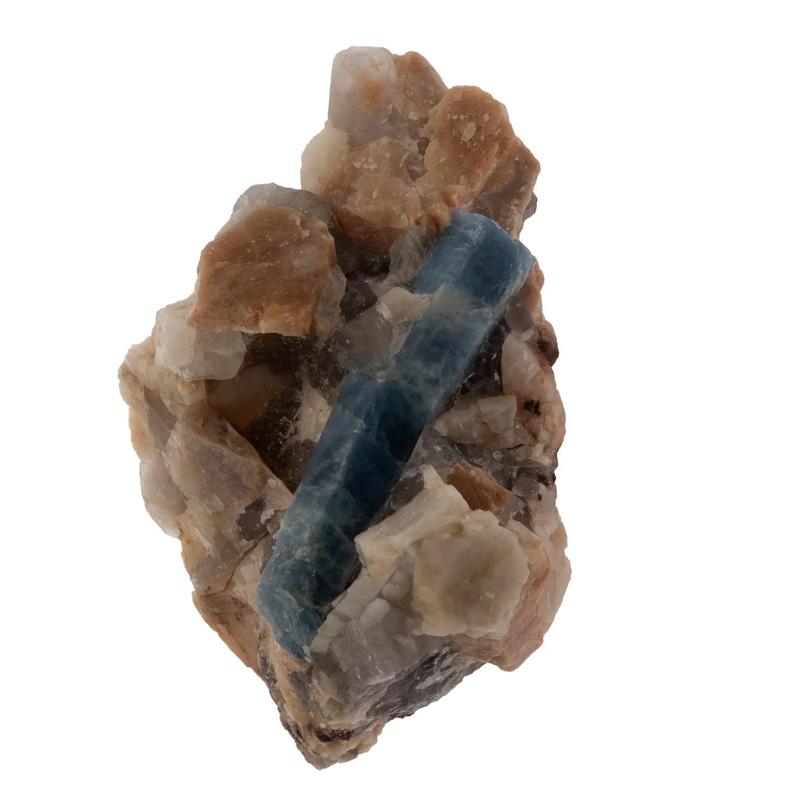 Aigue marine bleue cristal sur matrice - Brésil