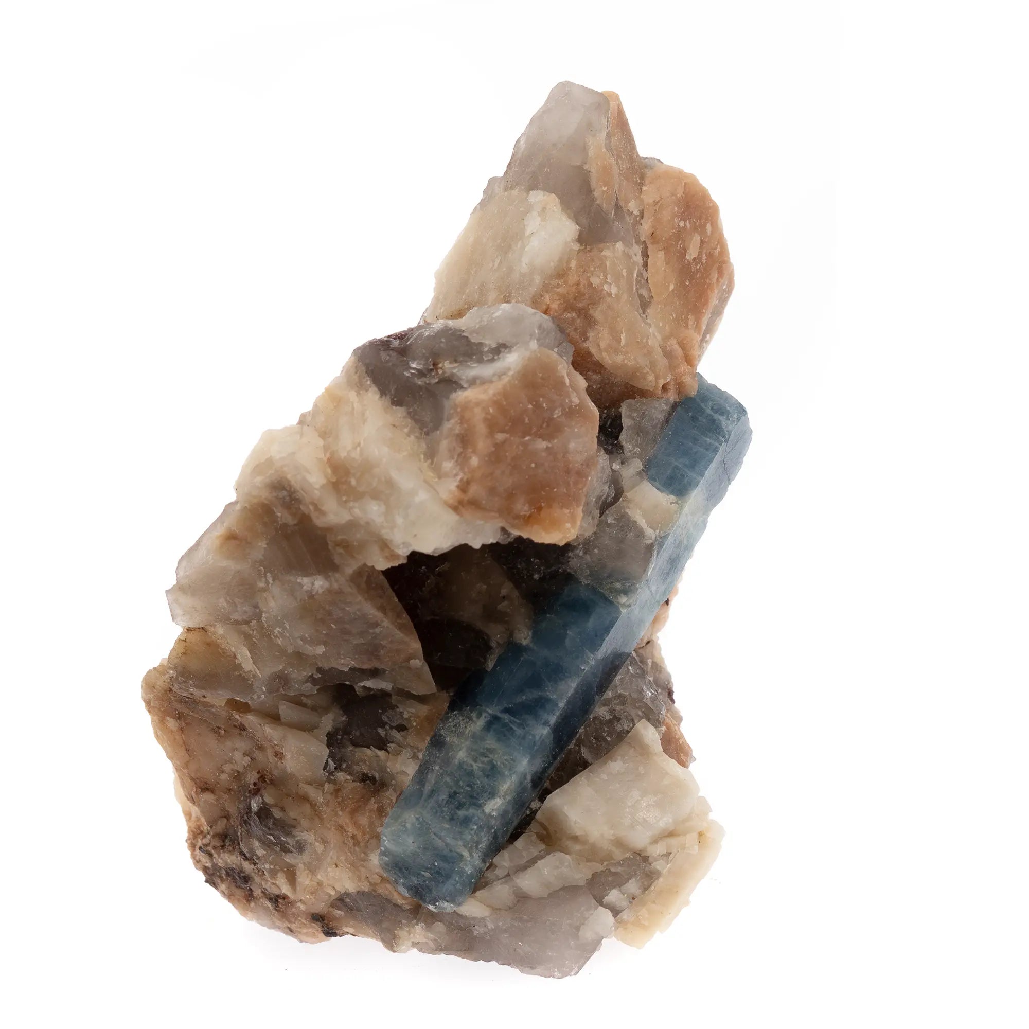 Aigue marine bleue cristal sur matrice - Brésil