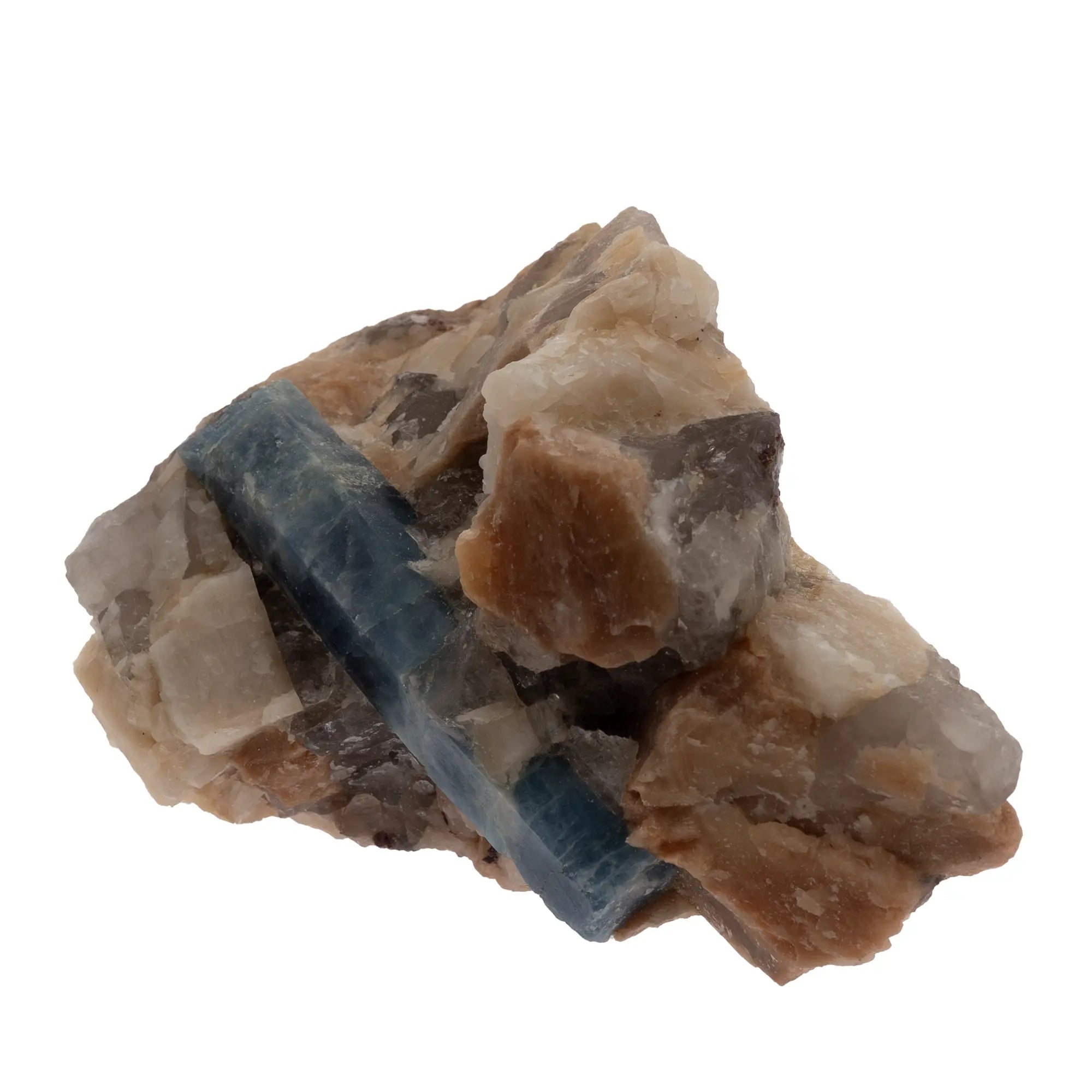 Aigue marine bleue cristal sur matrice - Brésil