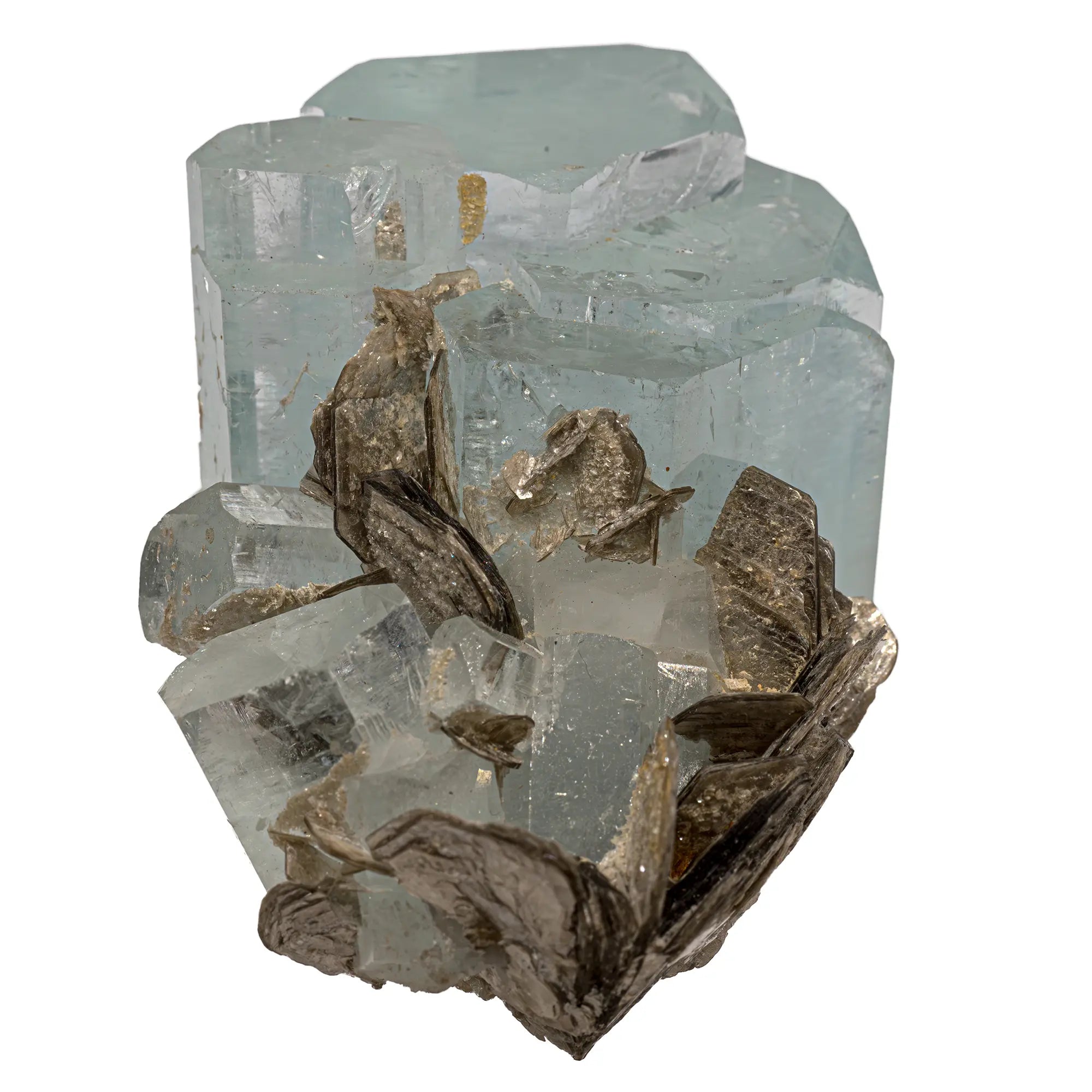 Aigue-marine cristal - Muscovite - CRISTAL SOURCES