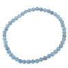 Bracelet Aigue-marine perle ronde 4mm  - CRISTAL SOURCES