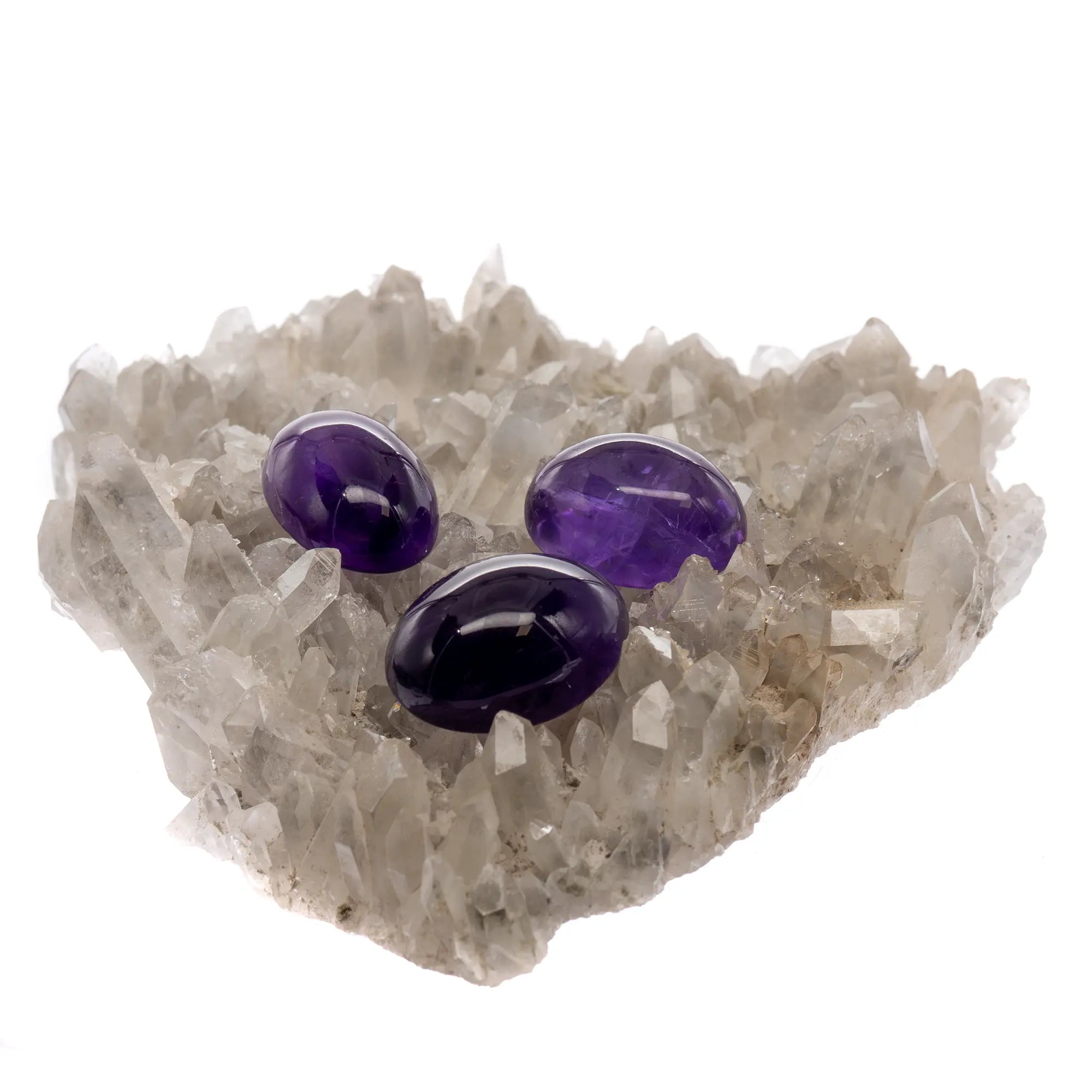 Cabochon Améthyste - ovale - 1.5 à 2 cm