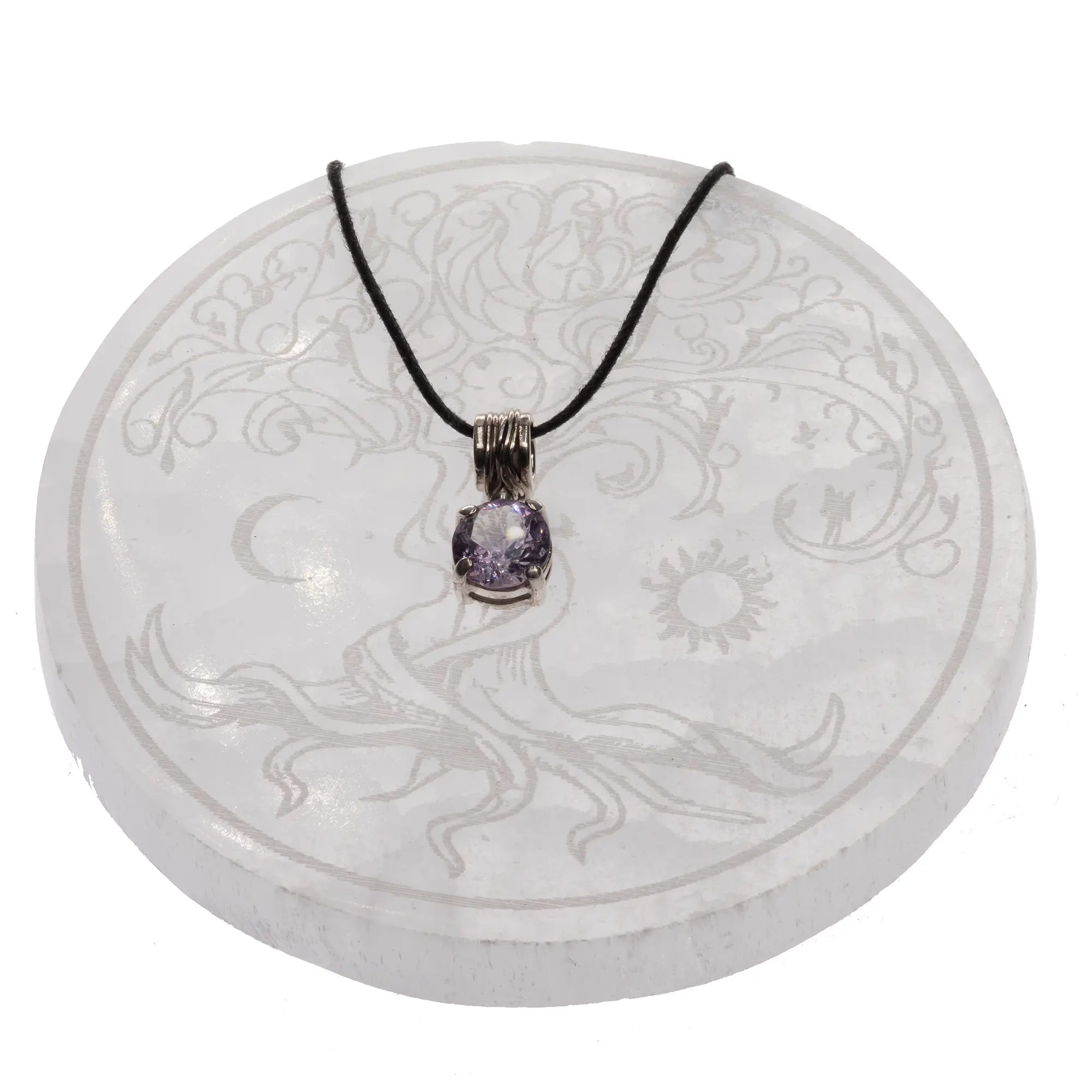 Pendentif améthyste naturelle argent lithothérapie chakra couronne Brésil