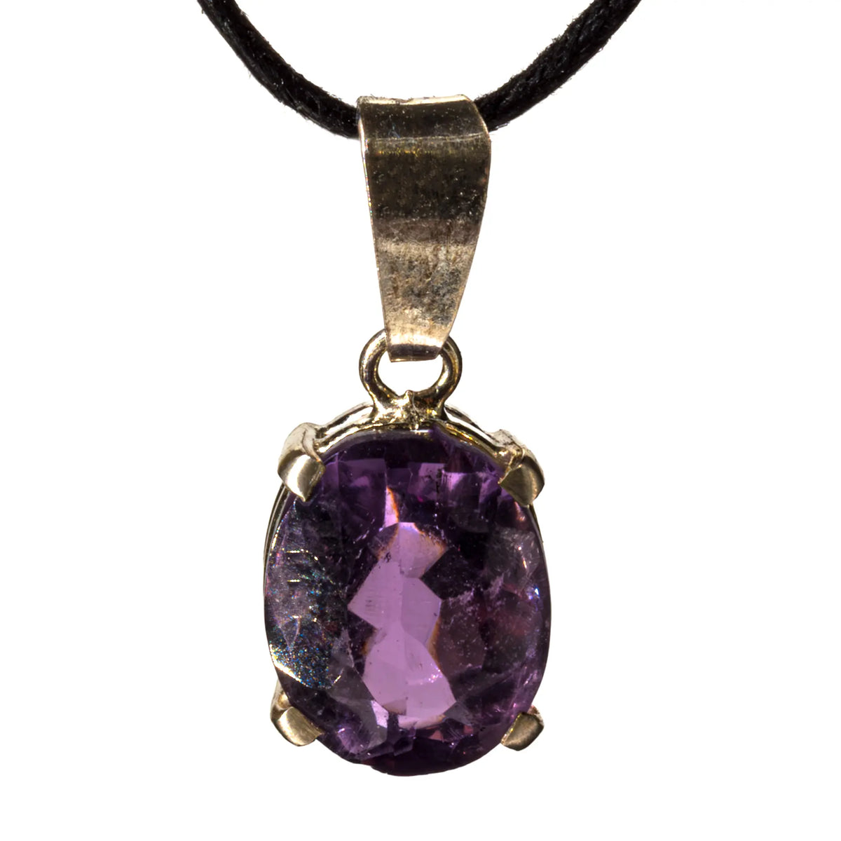 Pendentif En Argent 925 Avec Cristal D'améthyste - Bijou élégant, Idéal Cadeau