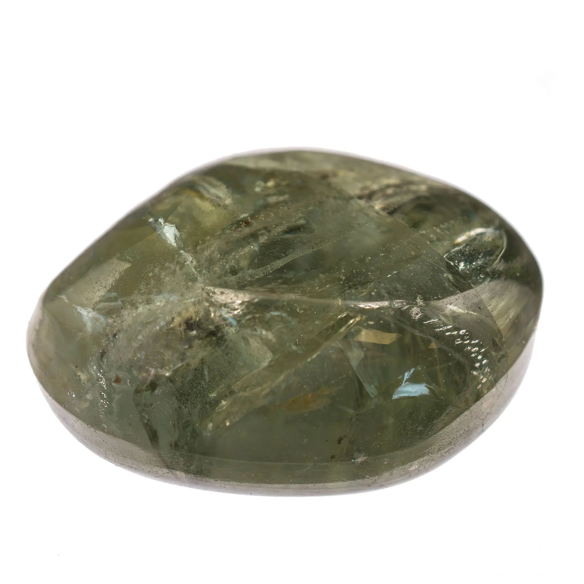 Pierre roulée - Apatite verte - Brésil - 1 à 1.5 cm - CRISTAL SOURCES