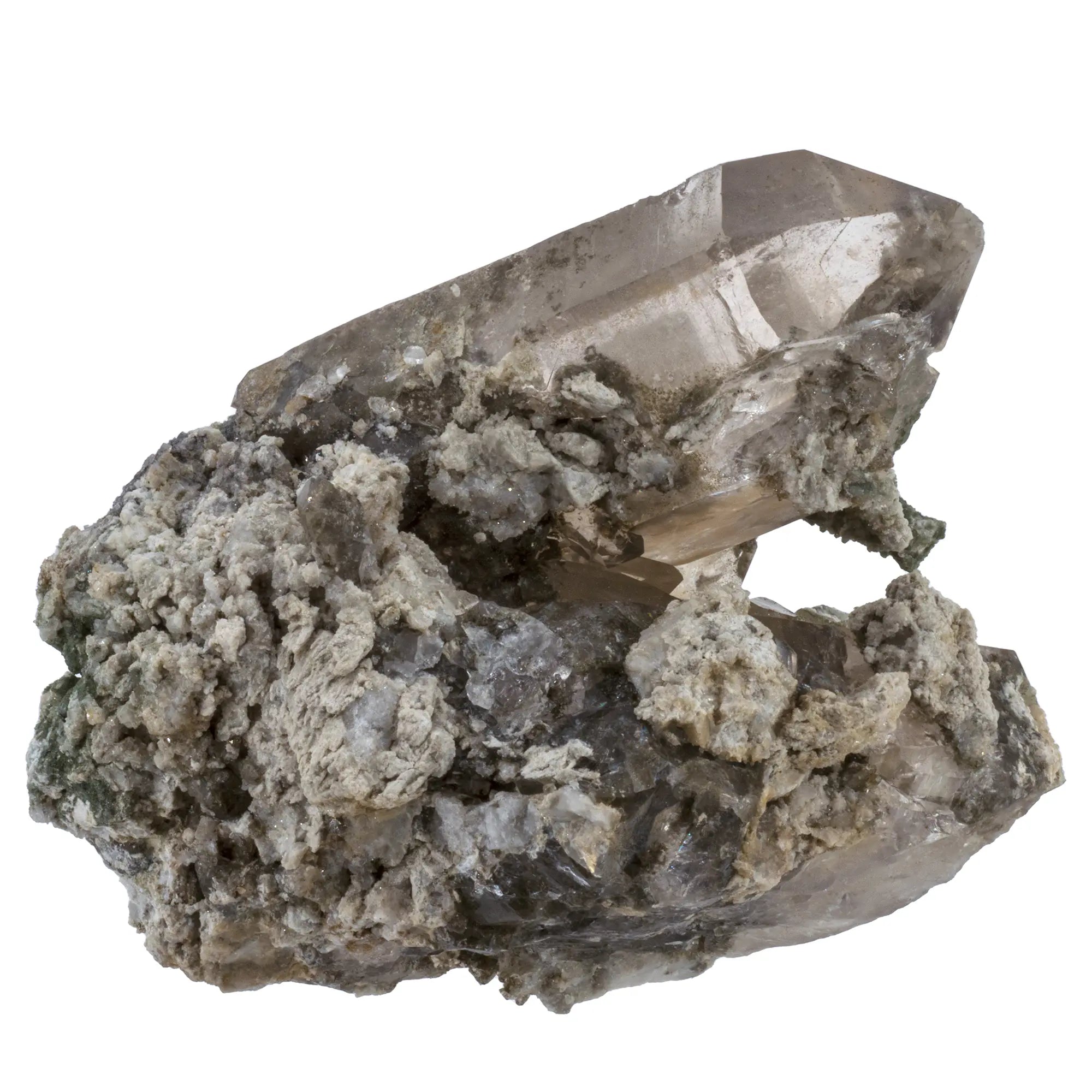 Quartz fumé - chlorite  - CRISTAL SOURCES