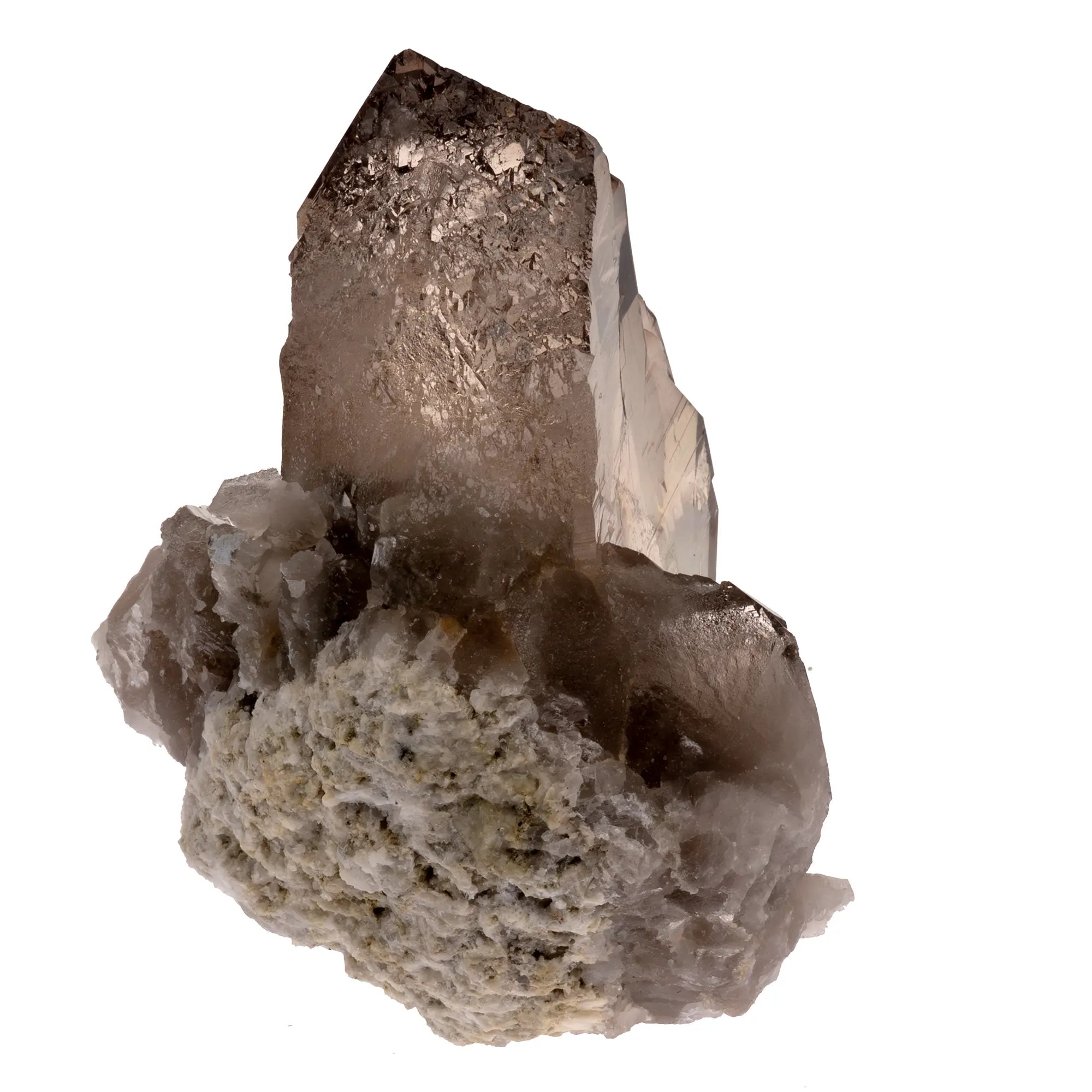 Cristal Gwindel Quartz Fumé Talèfre Mont-Blanc angle vue collection minéraux France